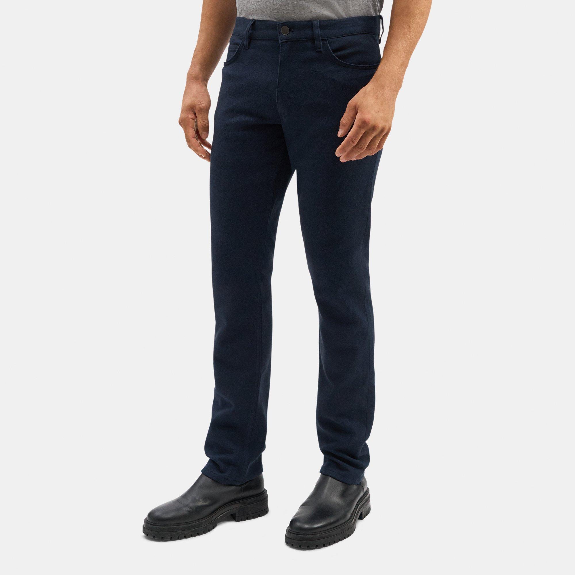 Stretch Cotton Twill Mélange Five-Pocket Pant | Theory Outlet