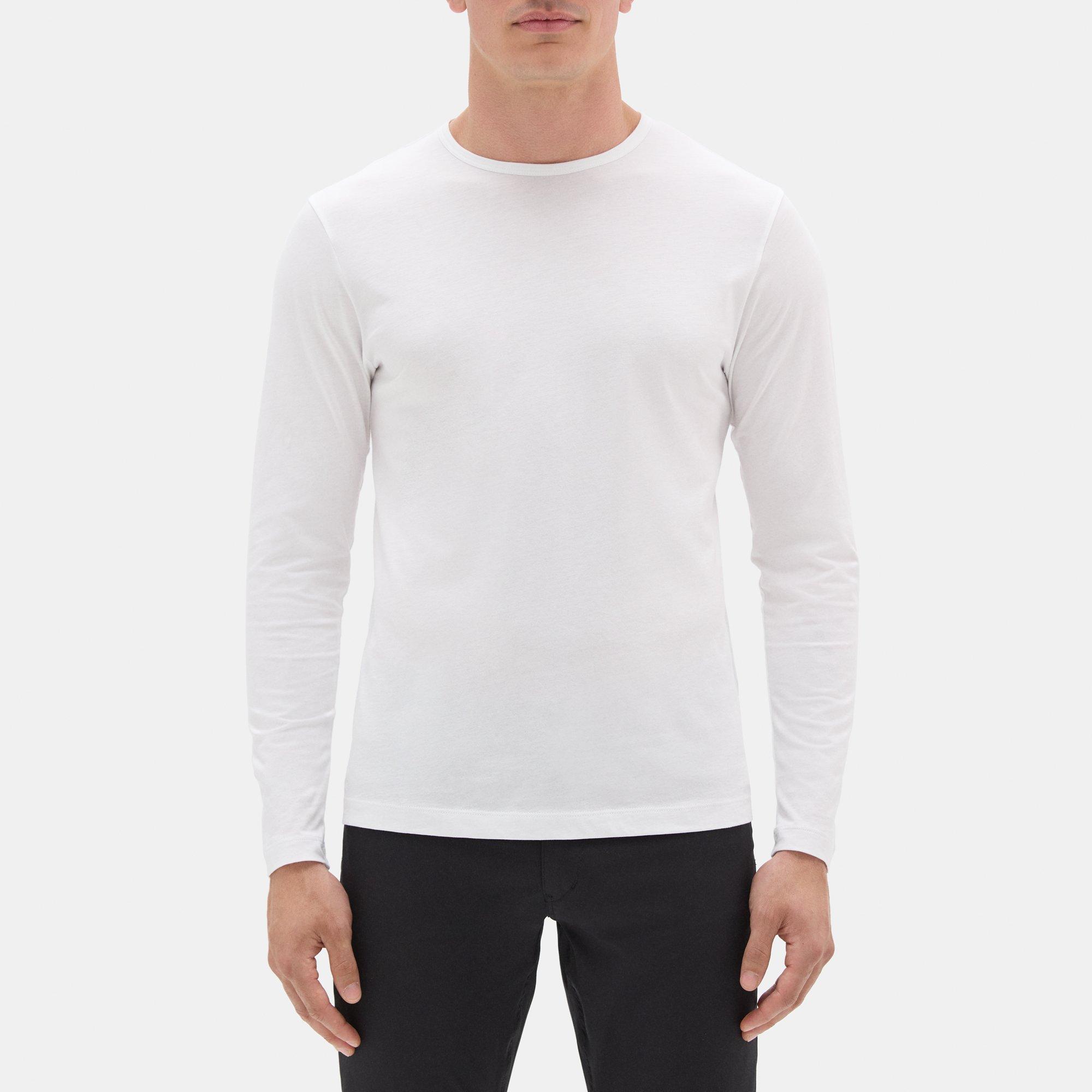 Theory Long-Sleeve Relaxed Tee in Organic Cotton