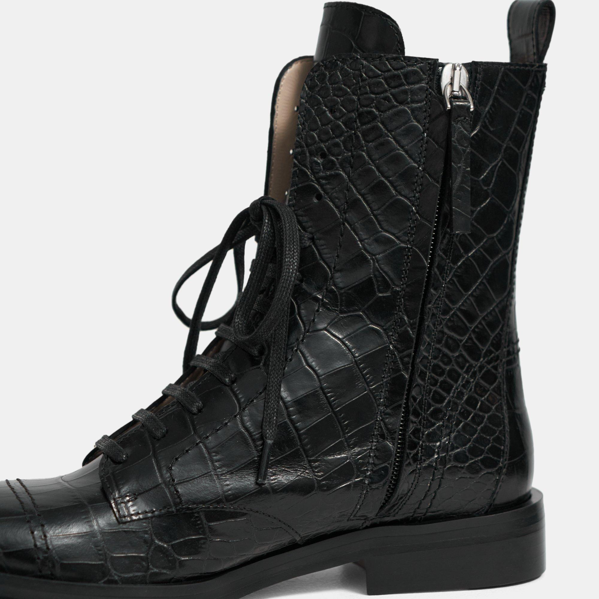 14th & union olivia croc embossed combat boot hot sale