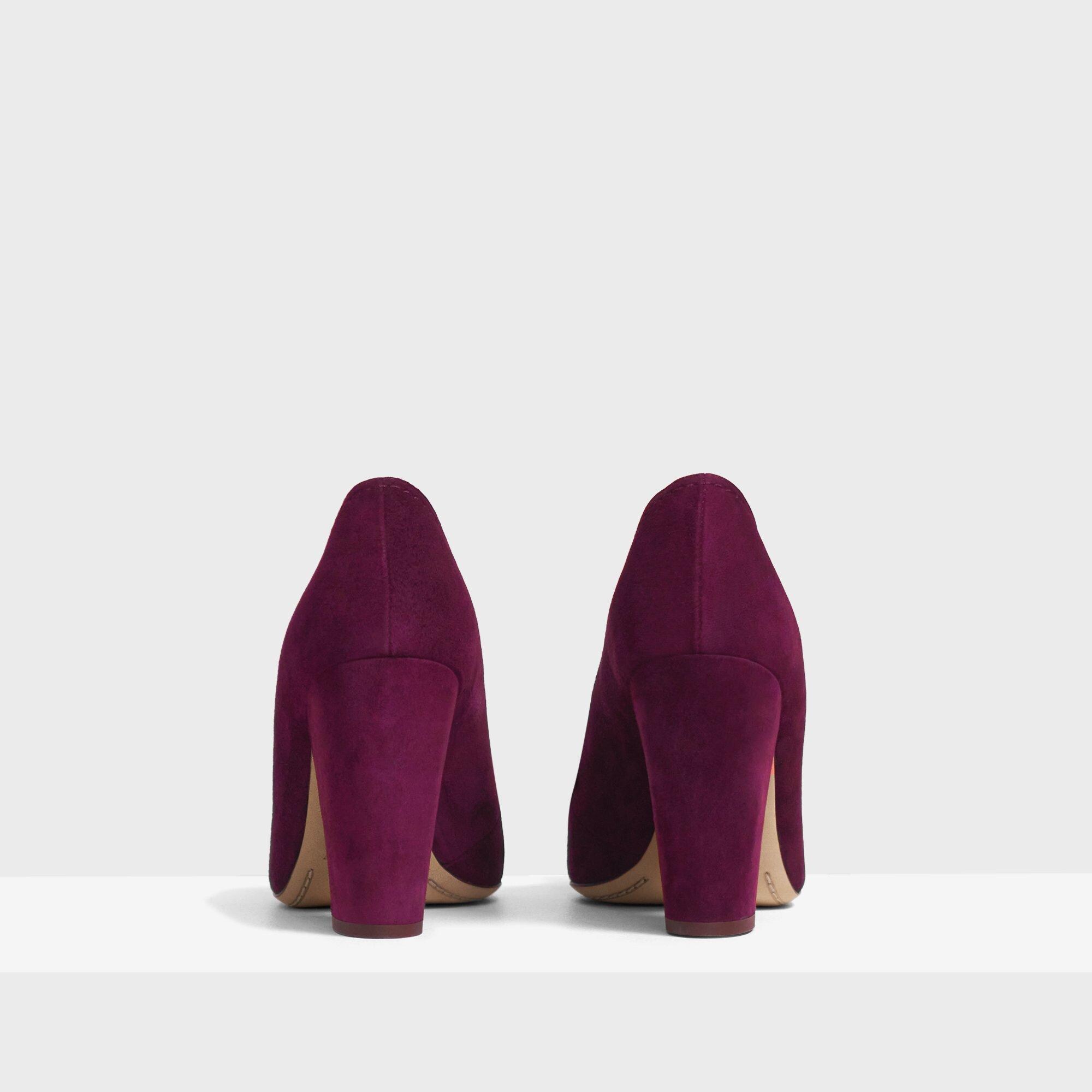 Suede Heel Loafer Theory Outlet