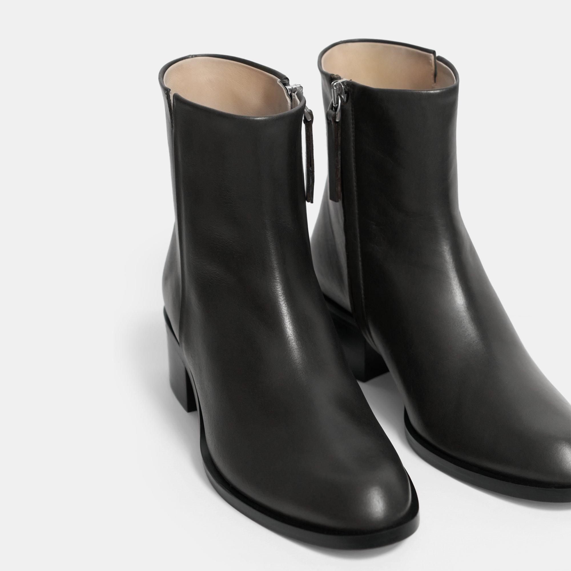 Leather Slit Boot Theory Outlet