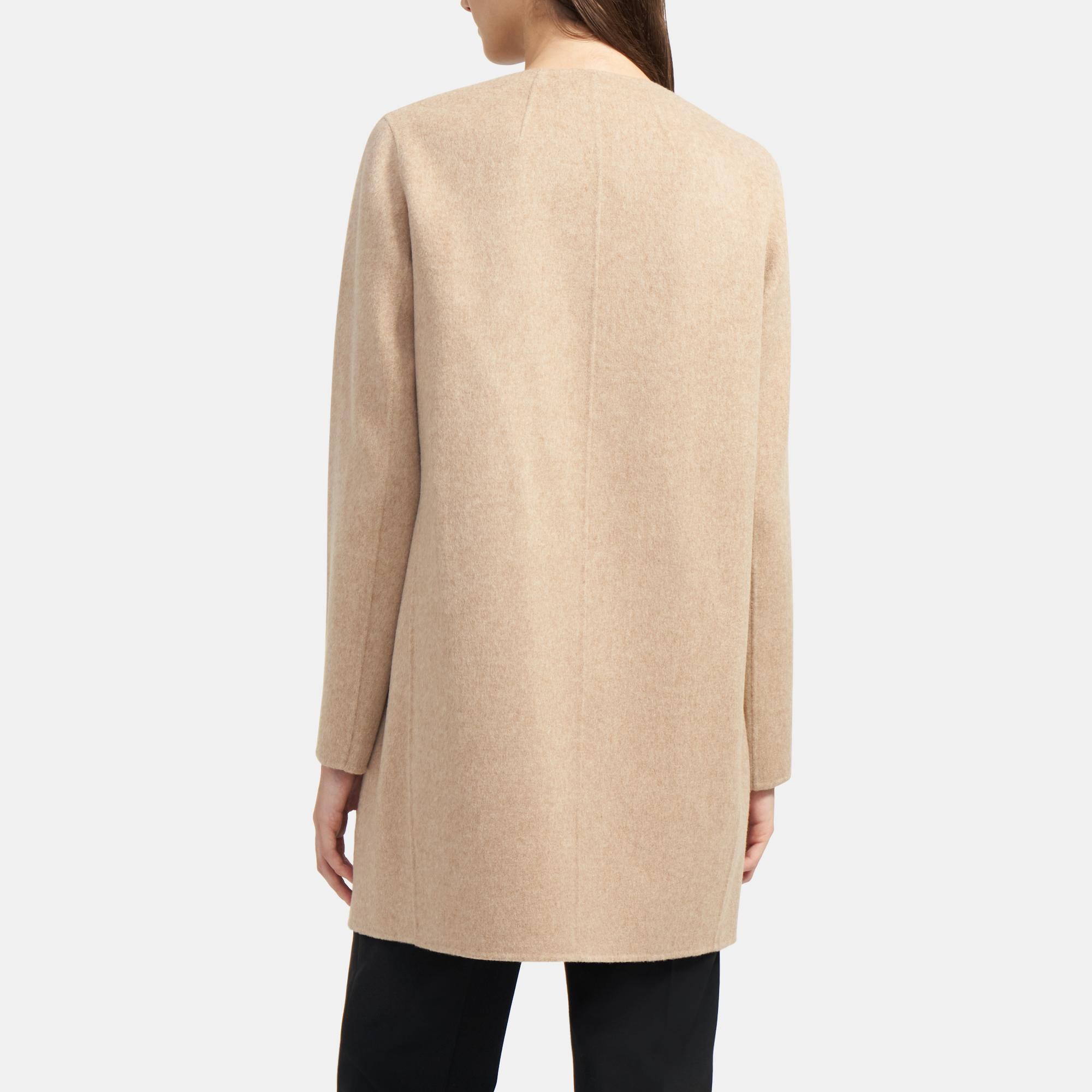 Theory Outlet Official Site Nyma Coat in Double Face Wool Cashmere