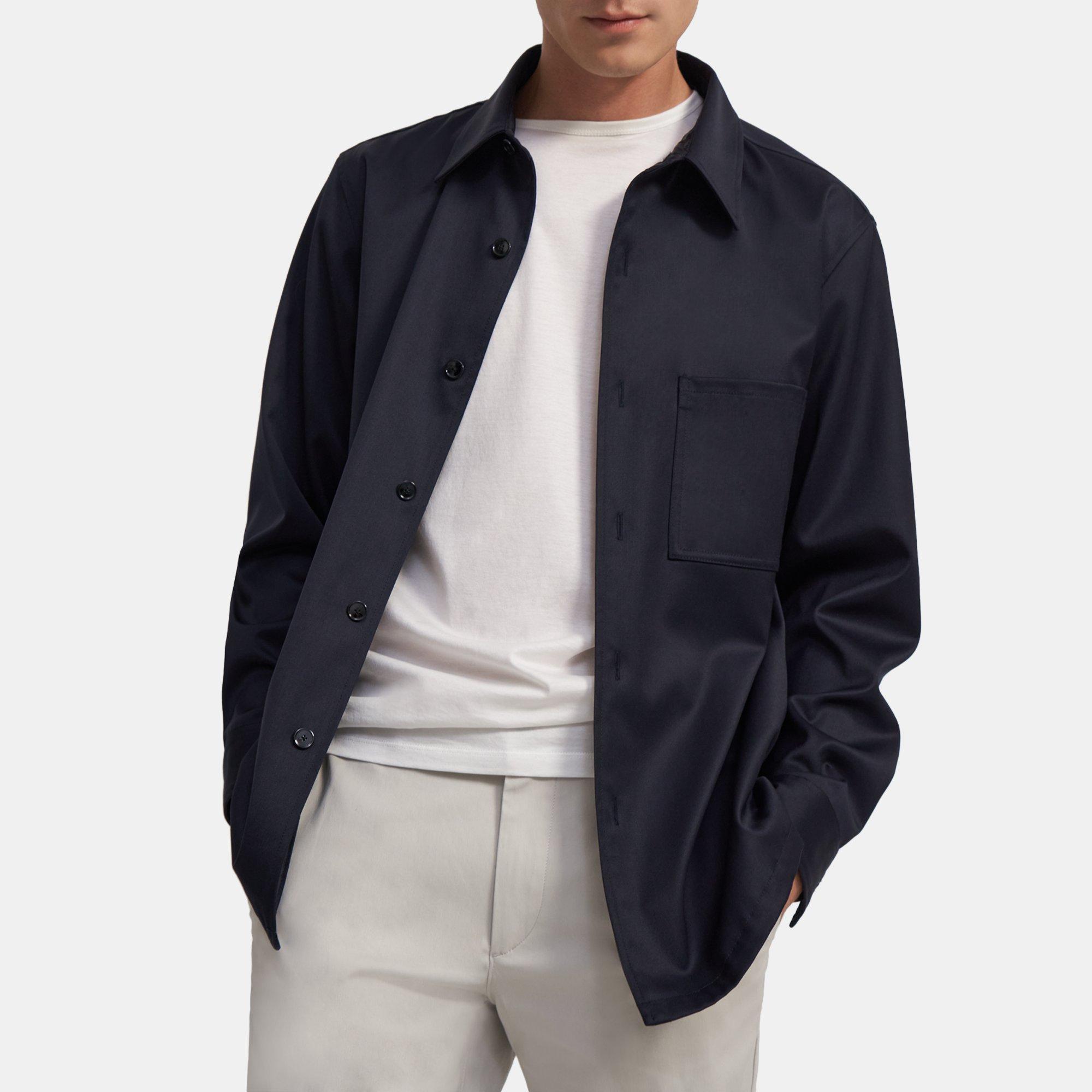 Wool Twill Shirt Jacket | Theory Outlet