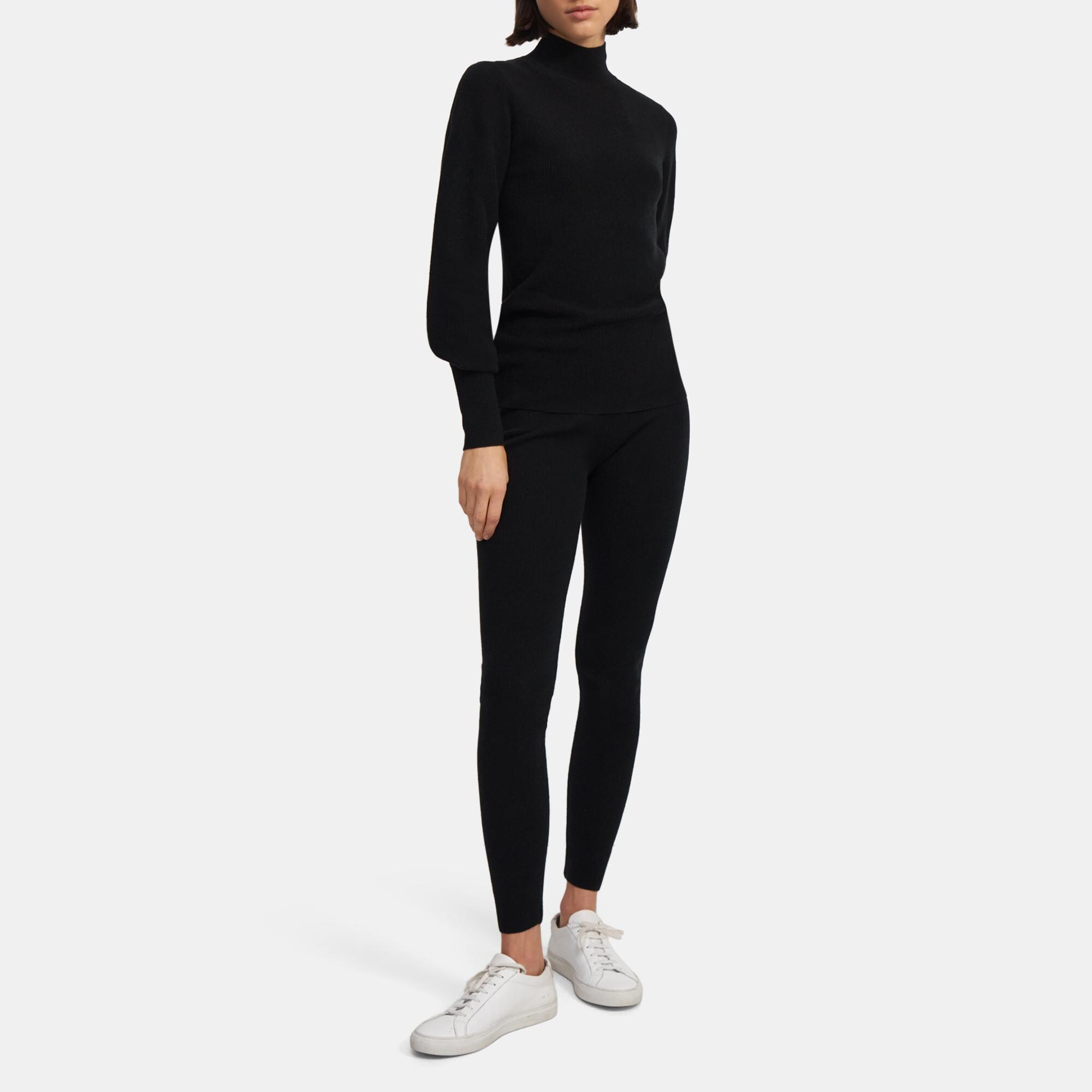 Cashmere-blend Leggings - Black - Ladies