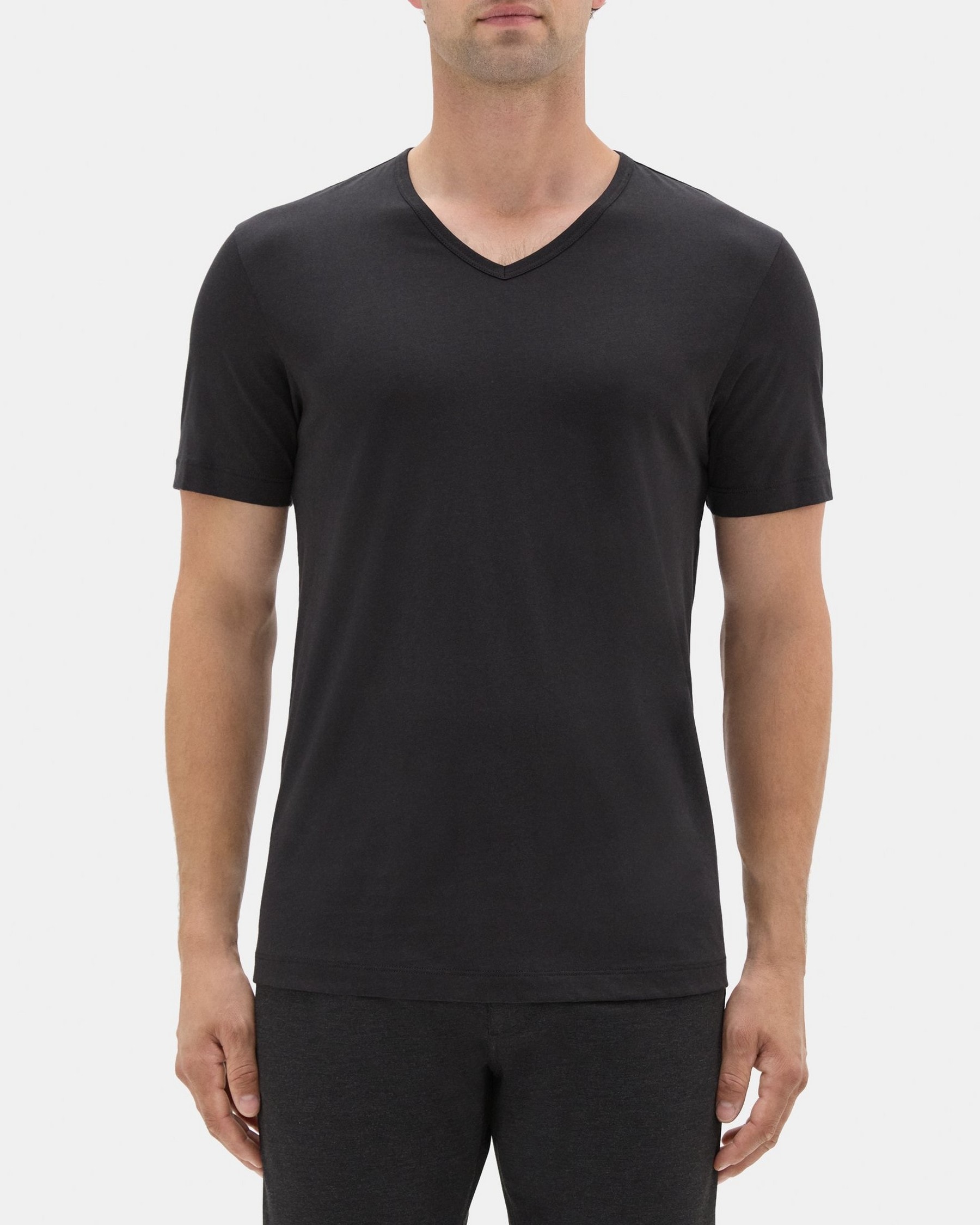 Relaxed V-Neck Tee in Organic Cotton