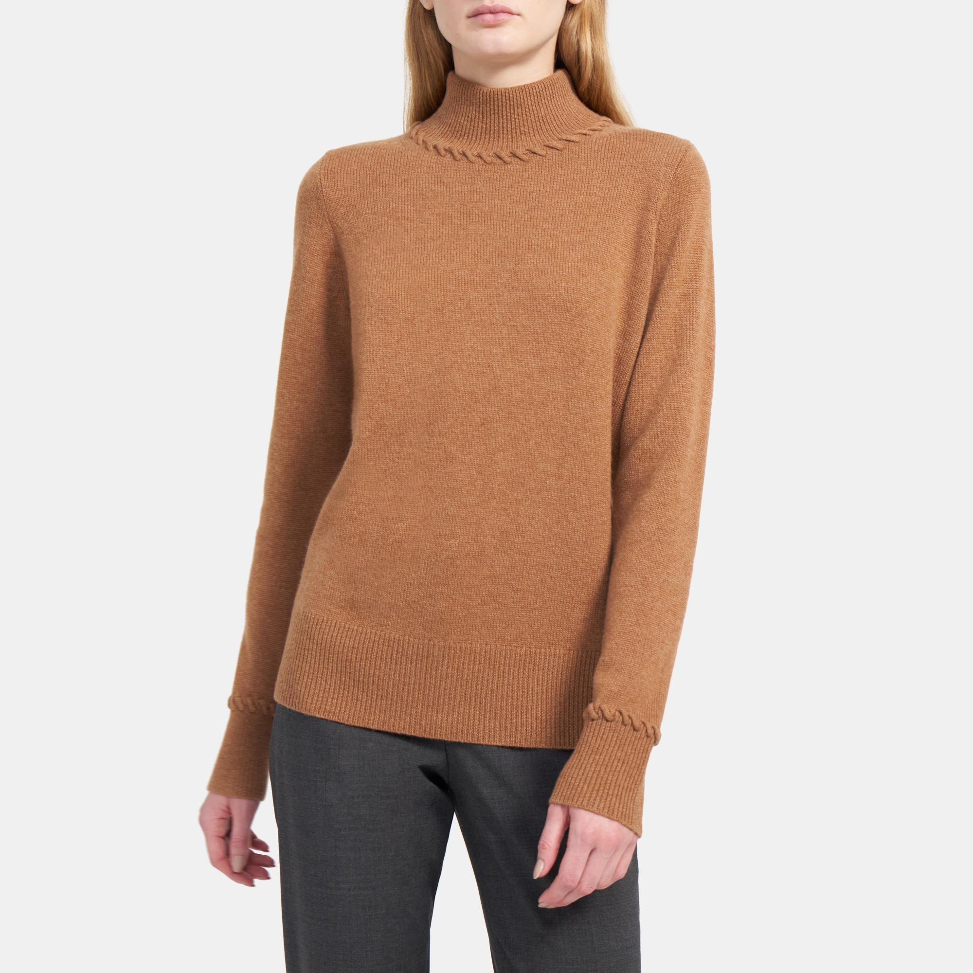 Theory Whipstitch Turtleneck Cashmere Sweater www.imisca.jp