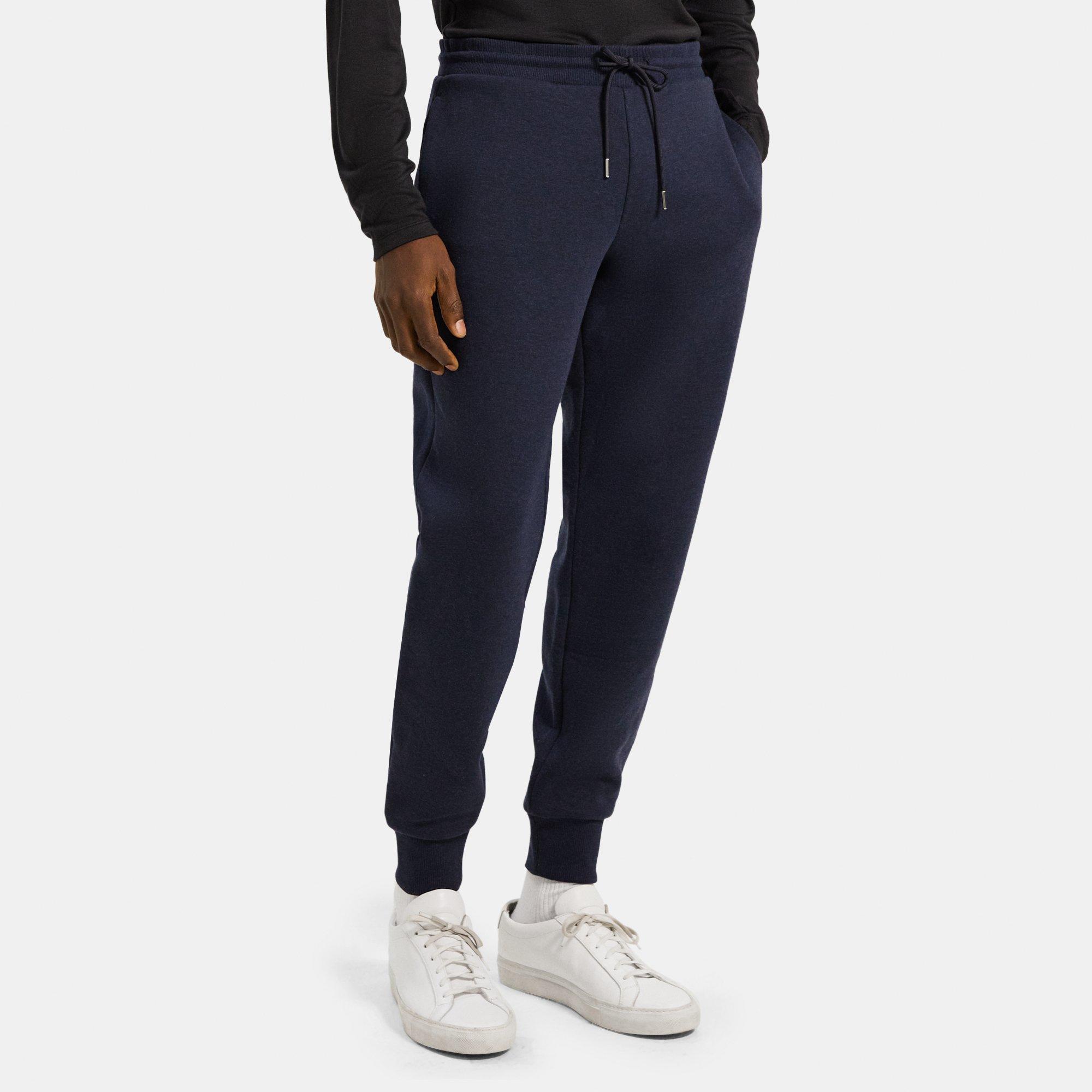 띠어리 Theory Essential Sweatpant in Cotton Fleece,ECLIPSE MELANGE