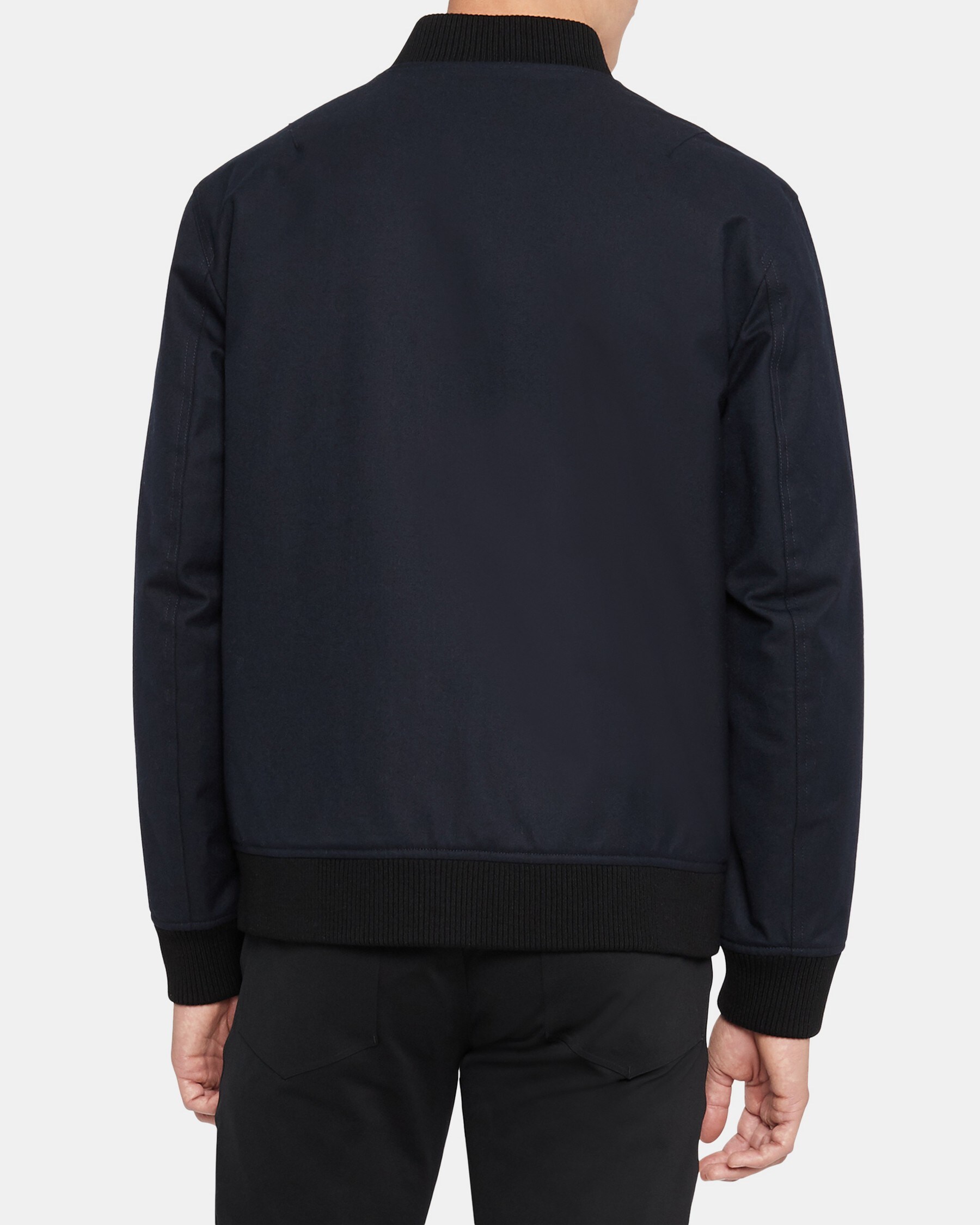 Wool Reversible Bomber Jacket | Theory Outlet