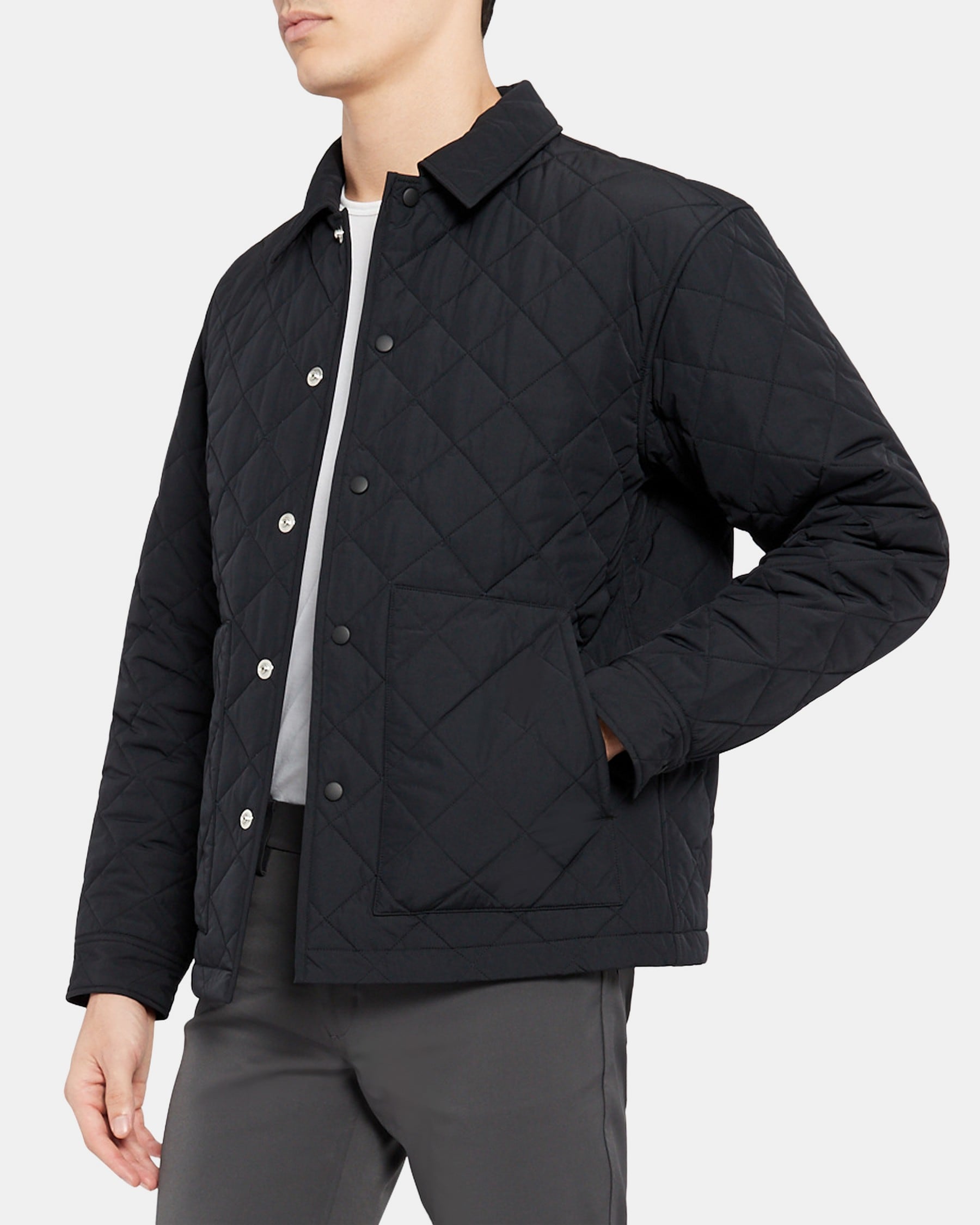 Quilted Nylon Shirt Jacket | Theory
