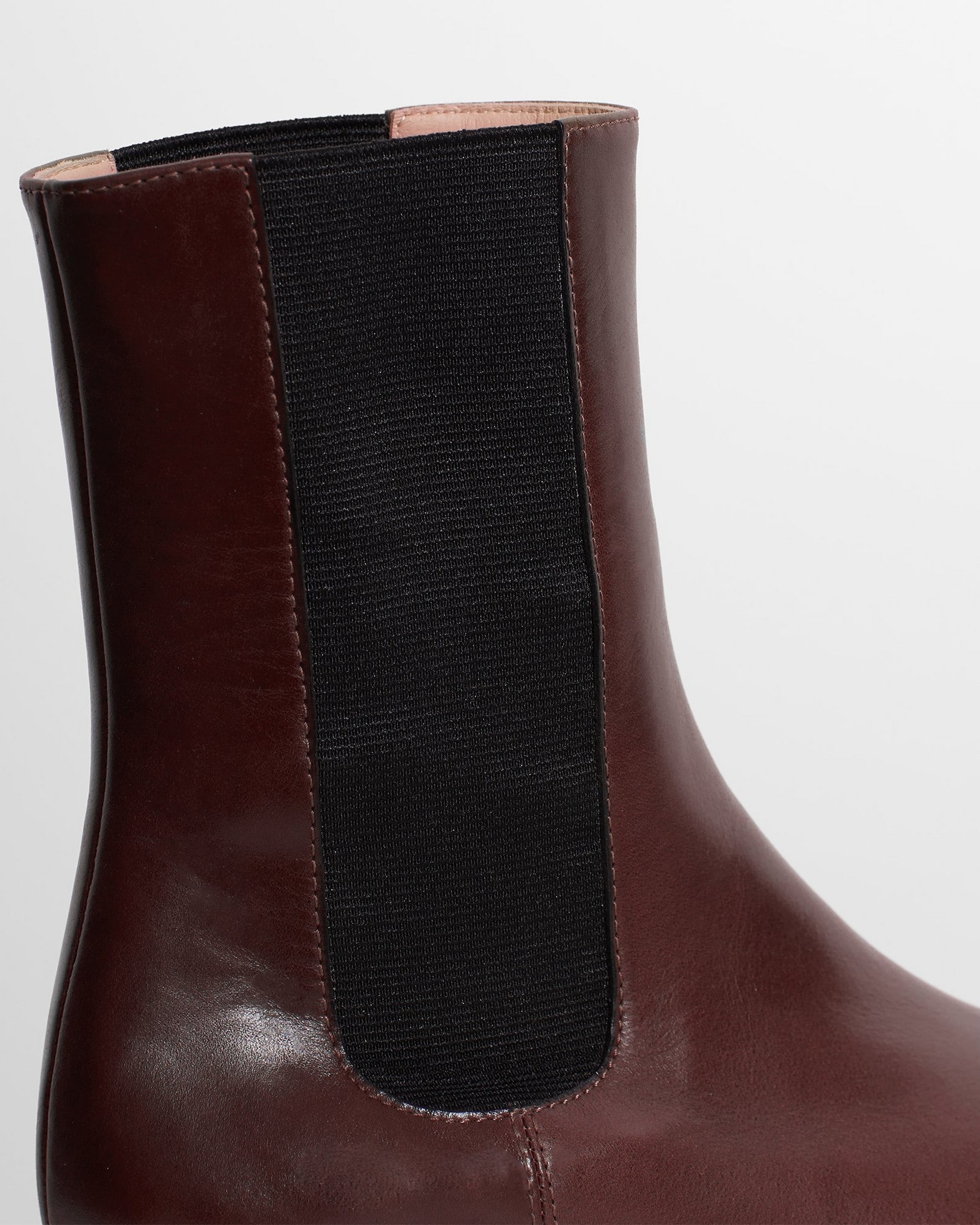 Chelsea Bootie in Glossed Leather