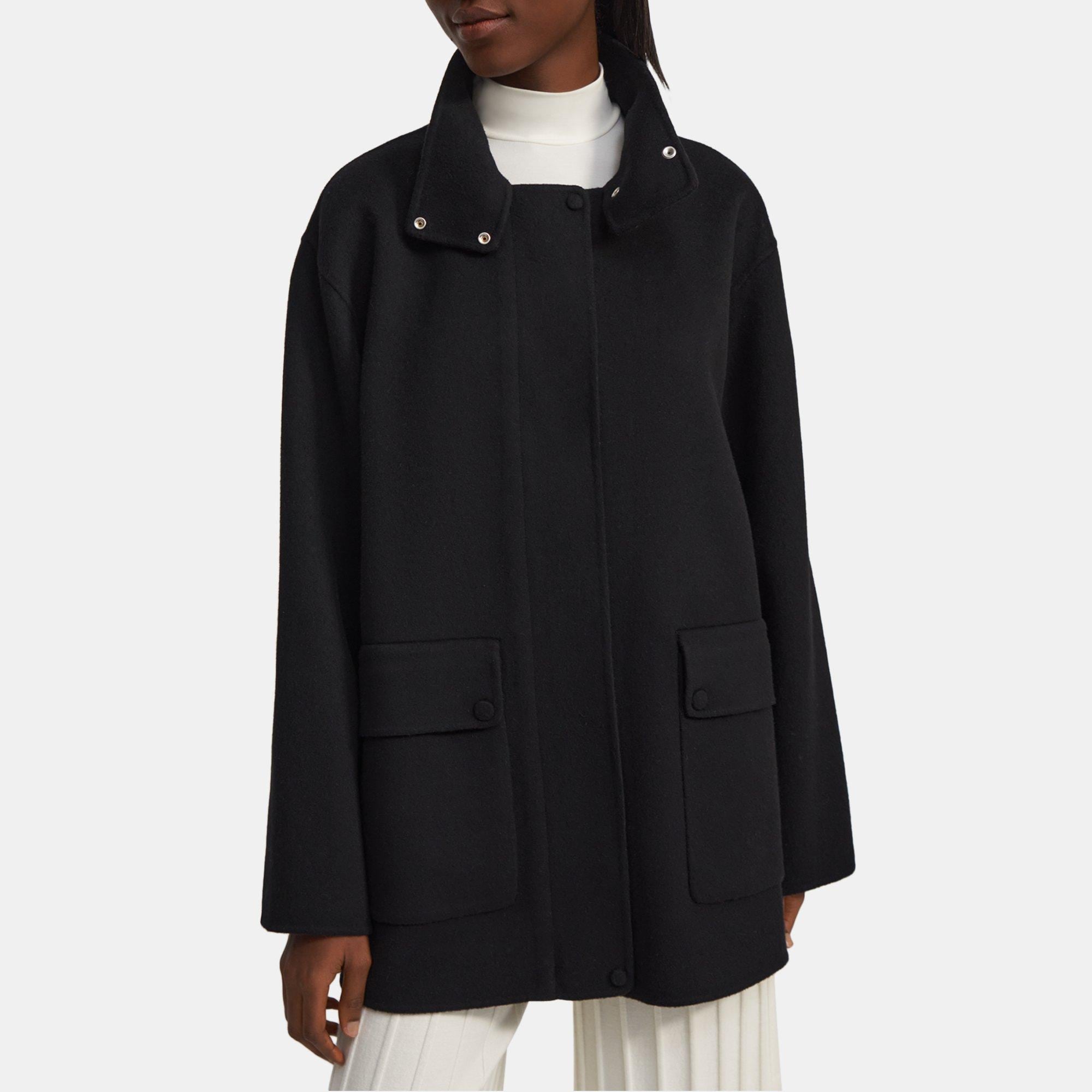 Double-Face Wool-Cashmere Utility Coat | Theory