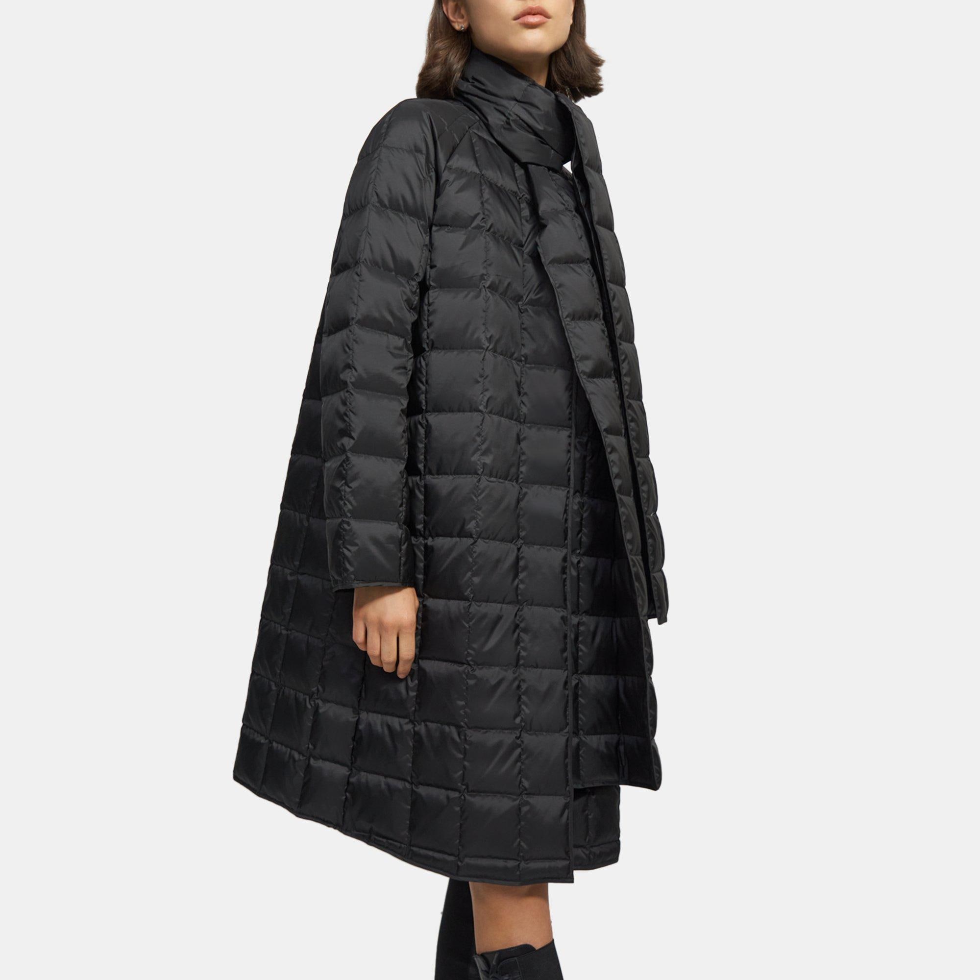 Quilted best sale down coat