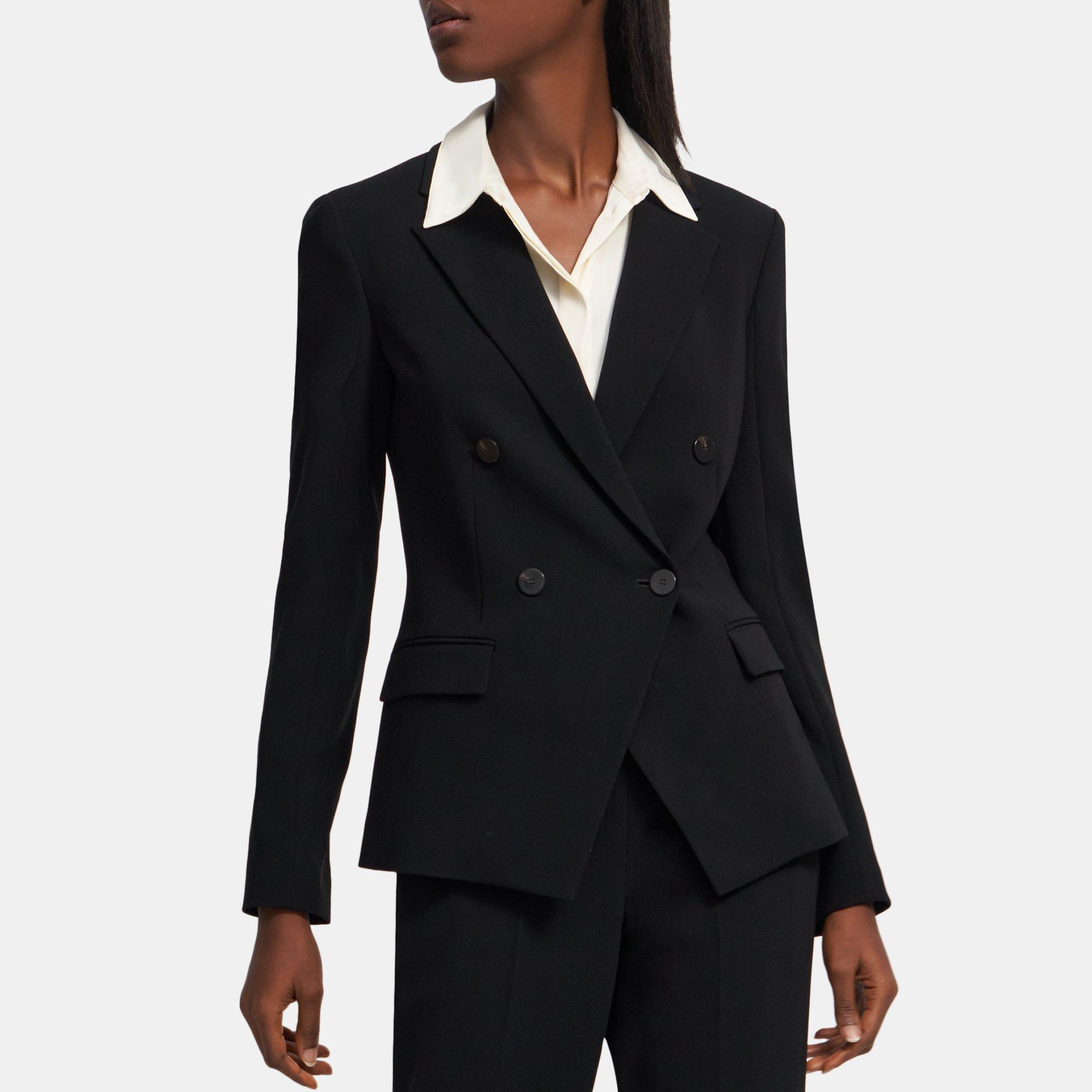 Cascade Front Knit Crepe Blazer – Shop BBJ