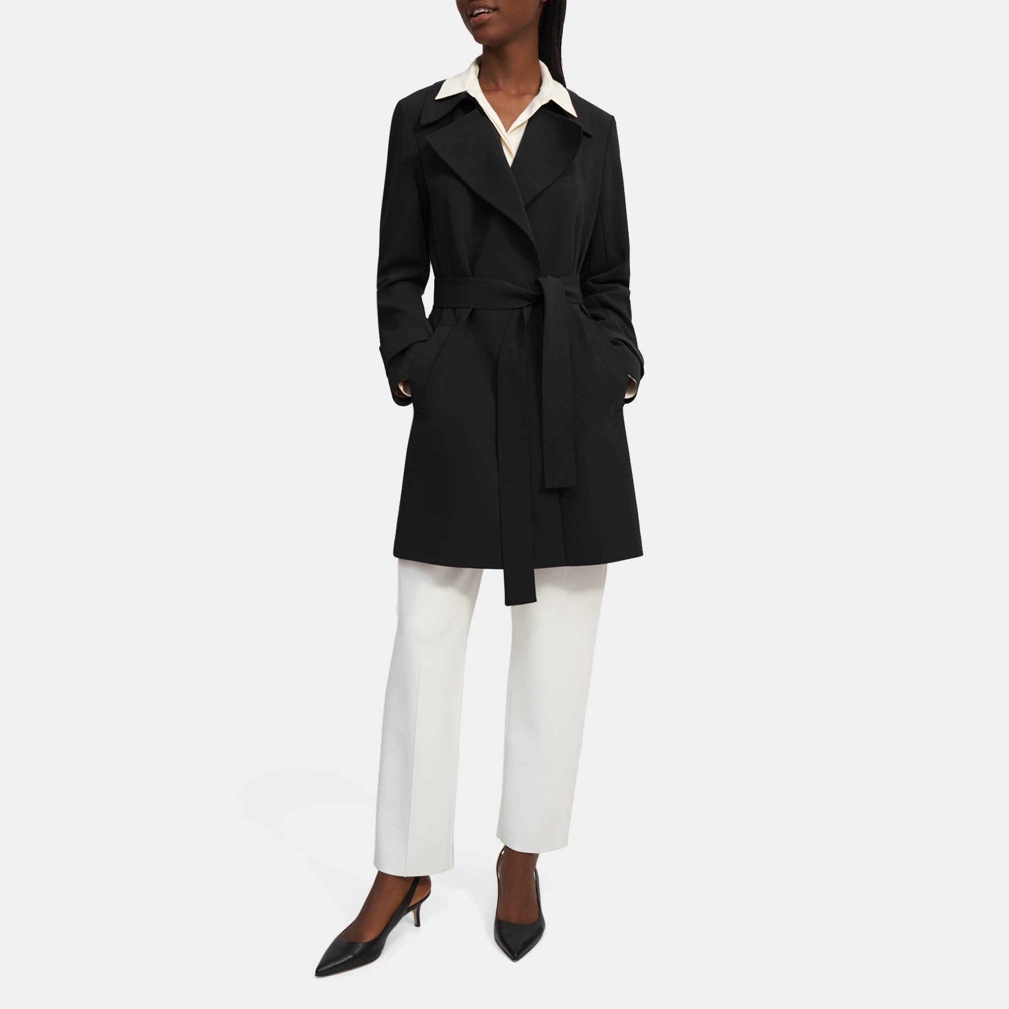 Theory black hotsell trench coat