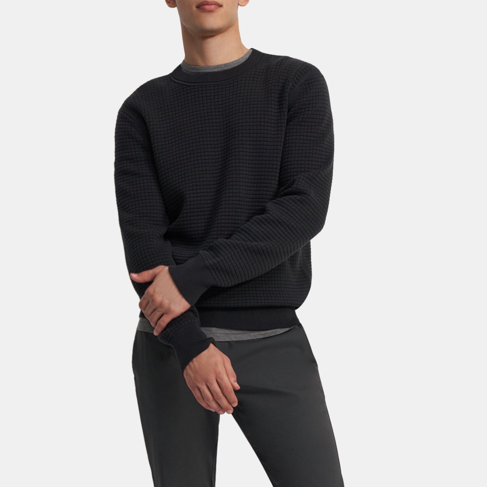 Theory Outlet Official Site  Waffle-Knit Sweater in Organic Cotton