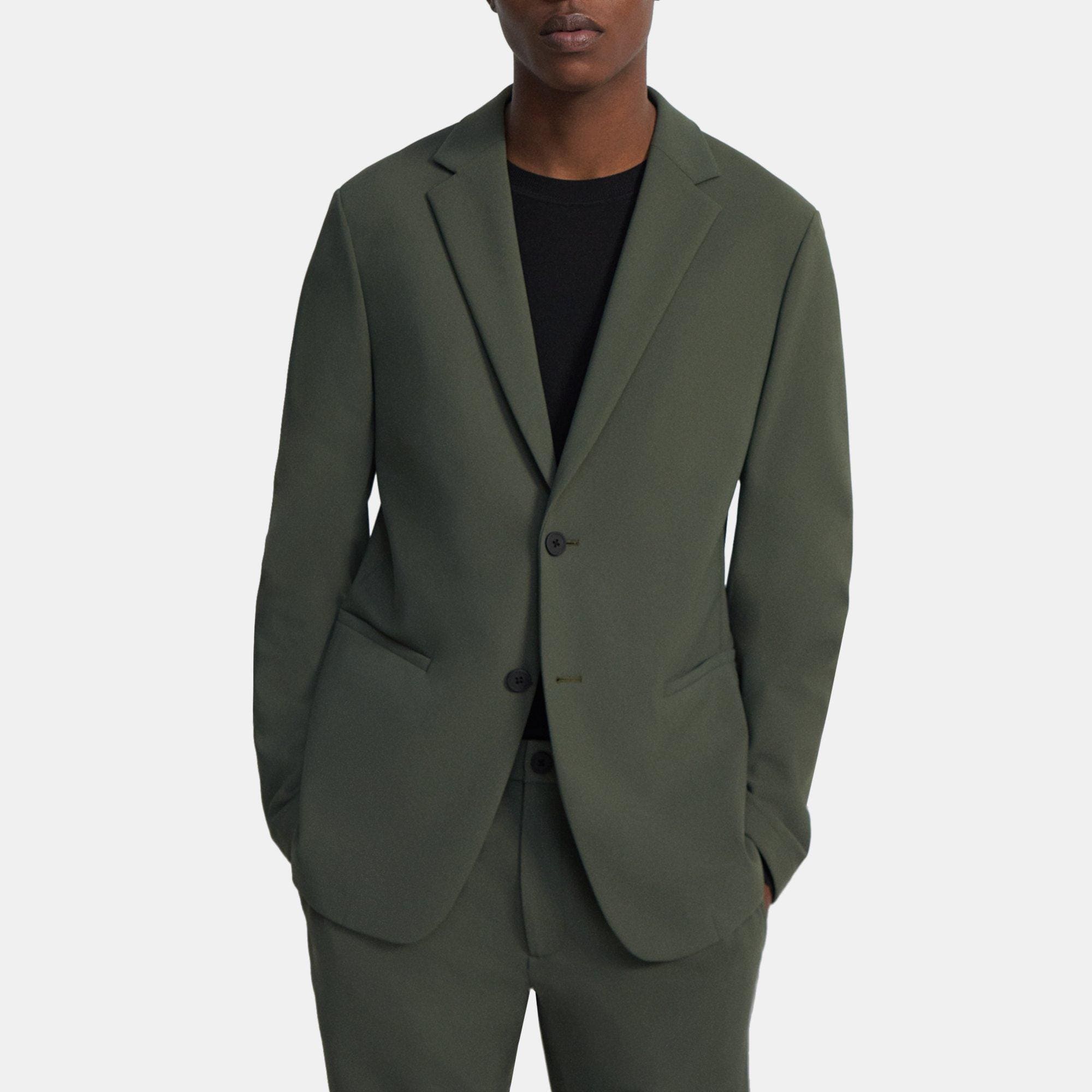 띠어리 Theory Unstructured Blazer in Performance Knit,BRANCH GREEN