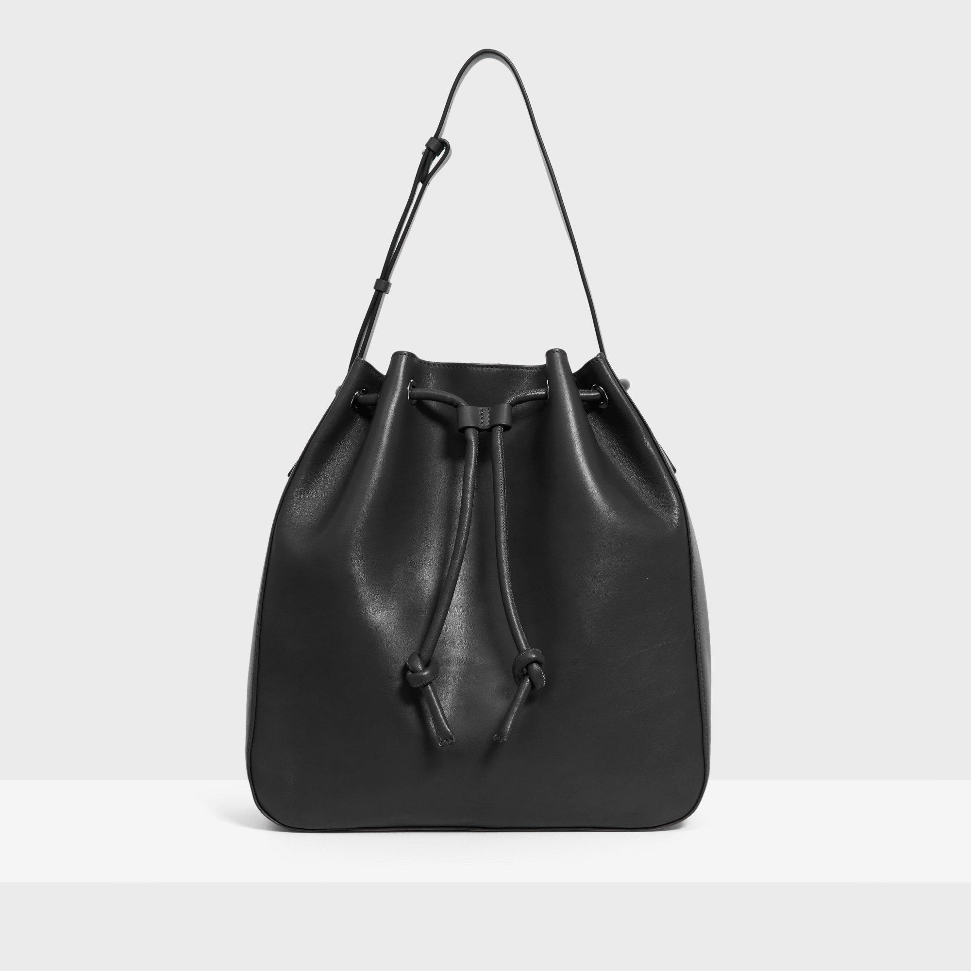 Leather Large Bucket Bag | Theory