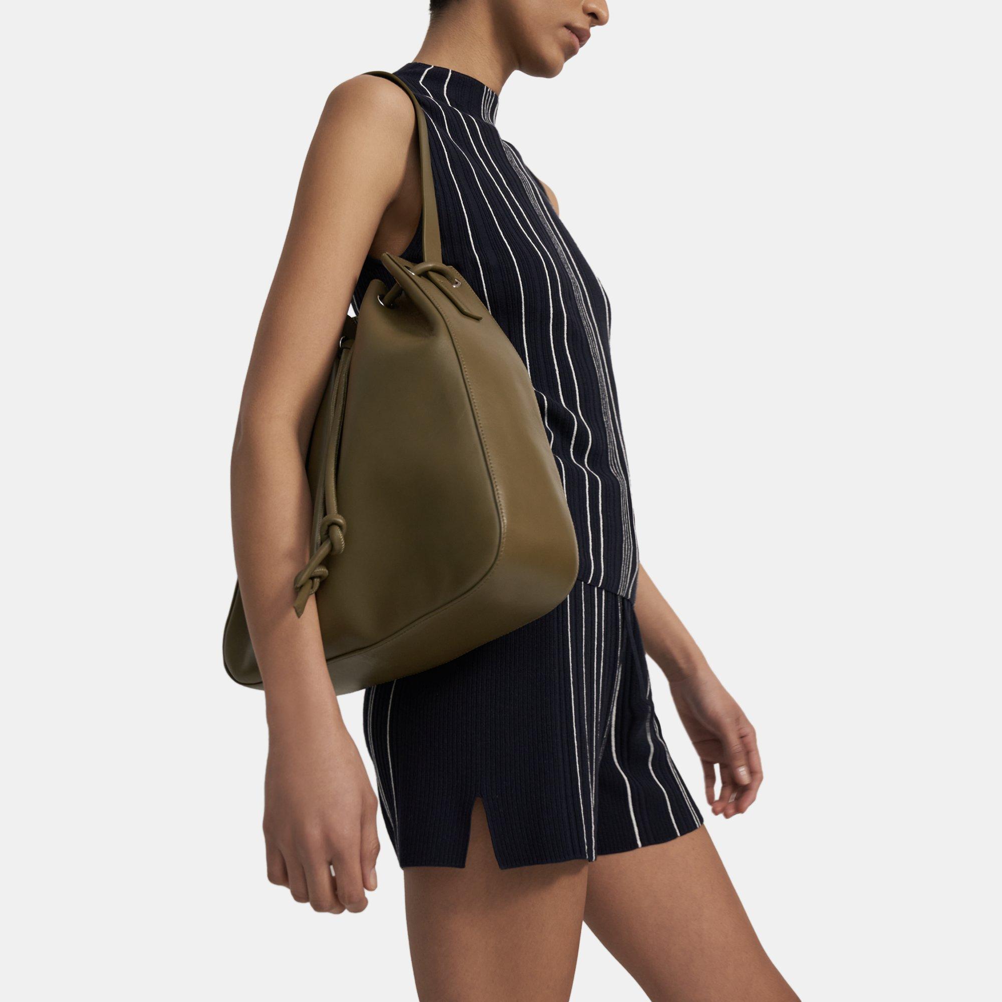 Leather Large Bucket Bag Theory