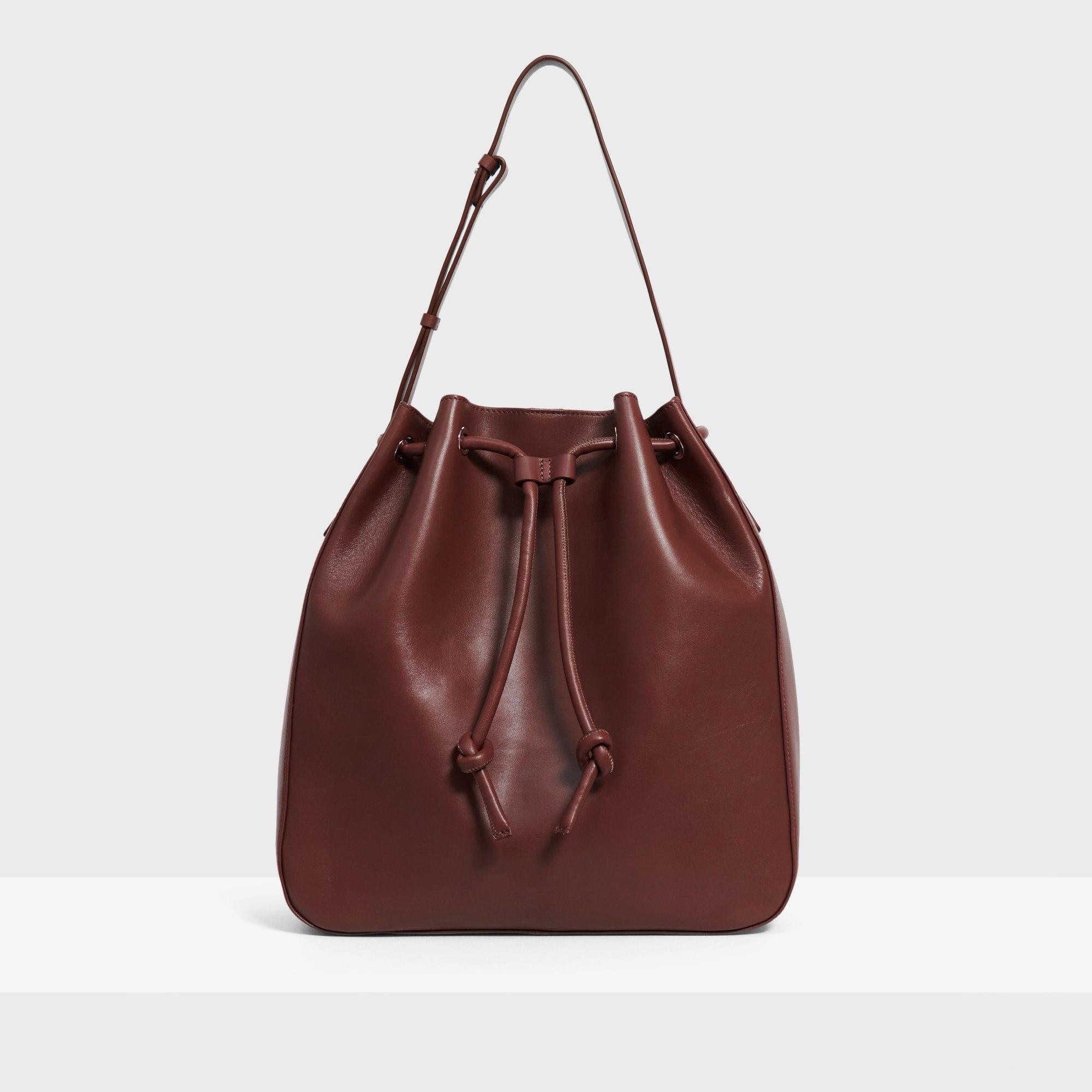 Leather Large Bucket Bag | Theory Outlet