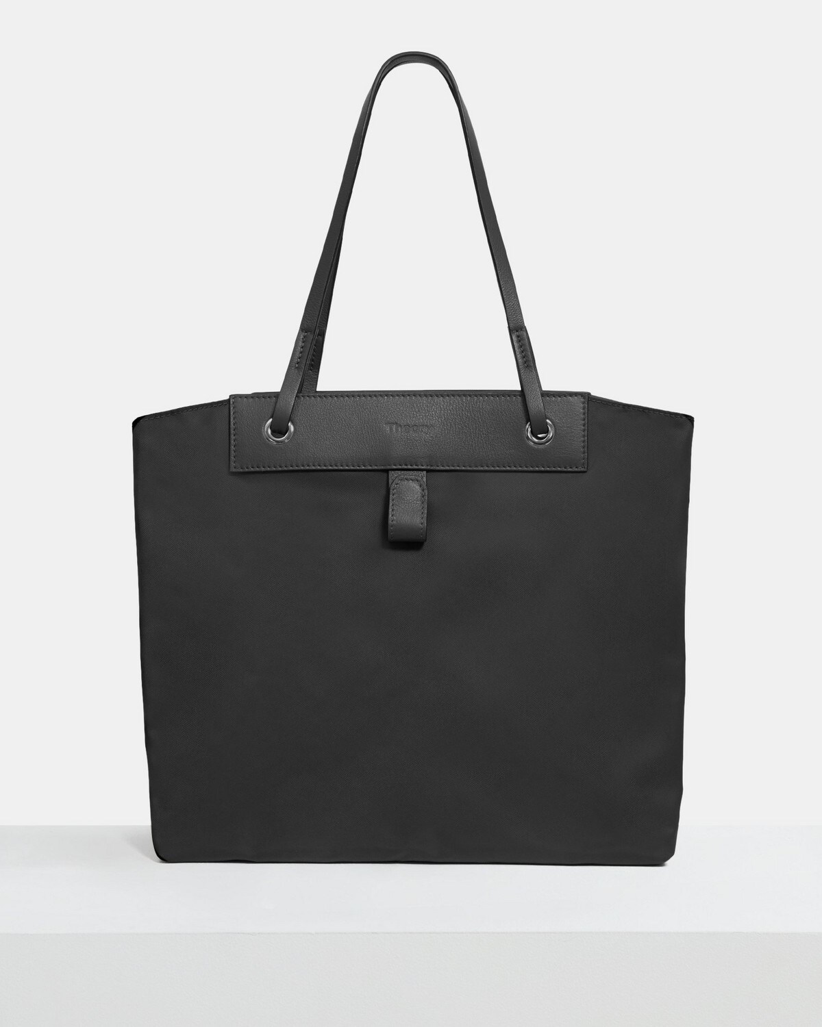 띠어리 데이백 Theory Foldable Day Bag in Nylon,BLACK
