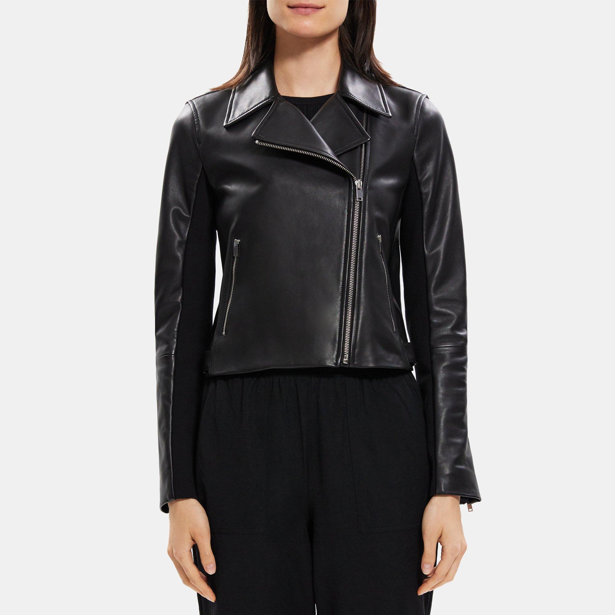 Leather New Moto Jacket | Theory Outlet