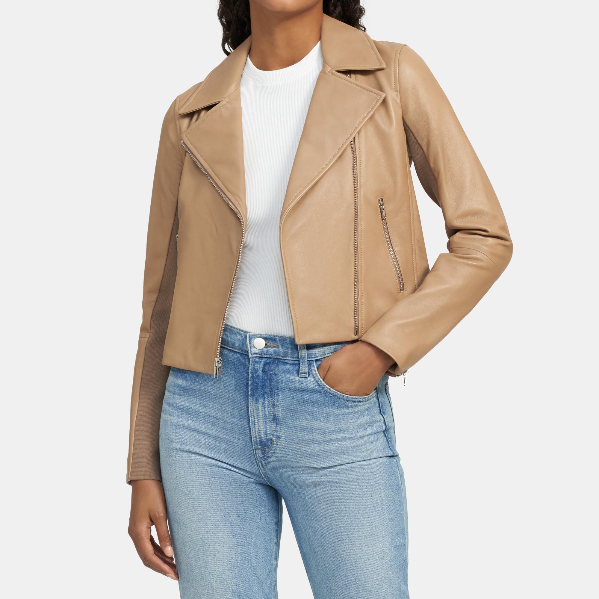 Leather New Moto Jacket | Theory Outlet