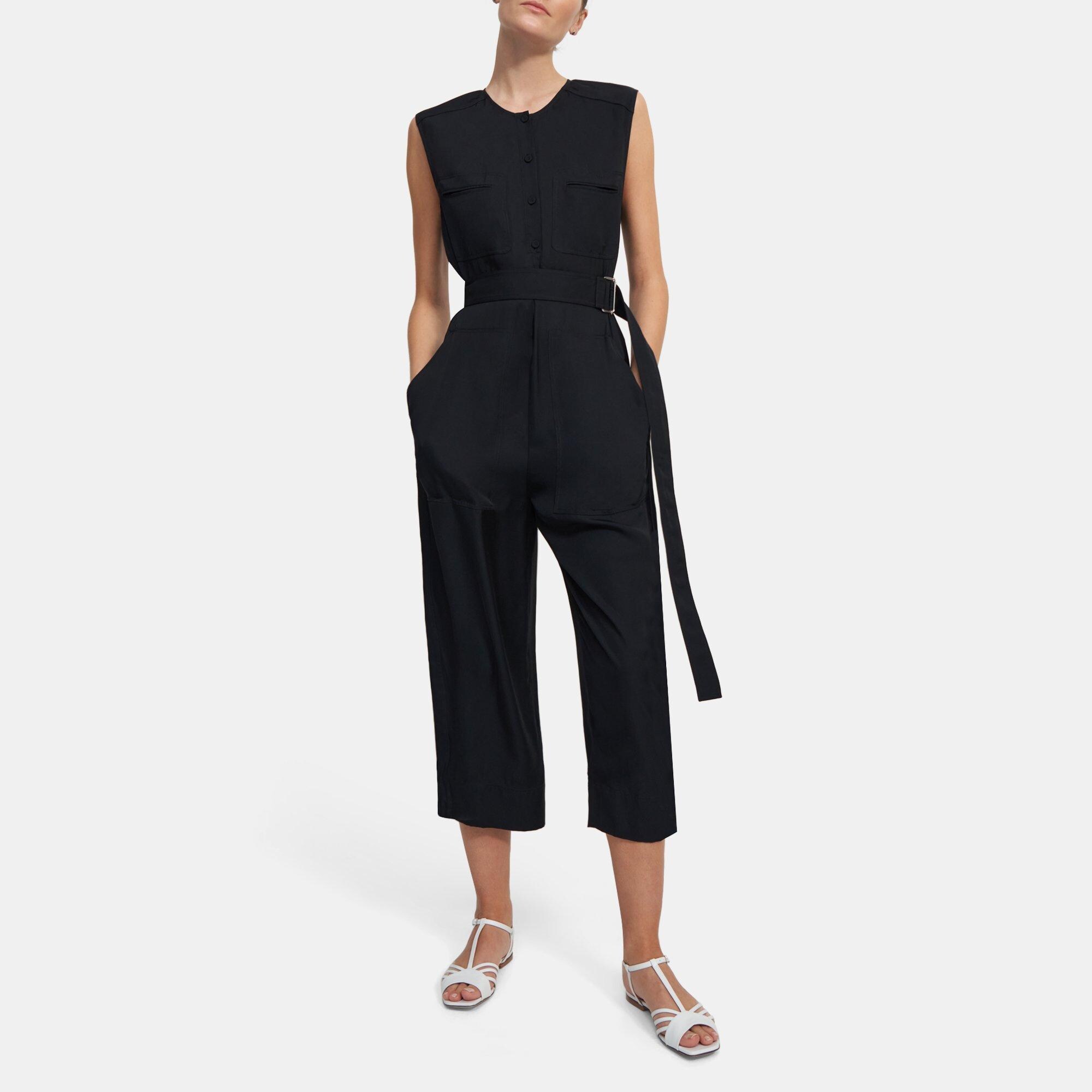 Twill Cargo Jumpsuit | Theory