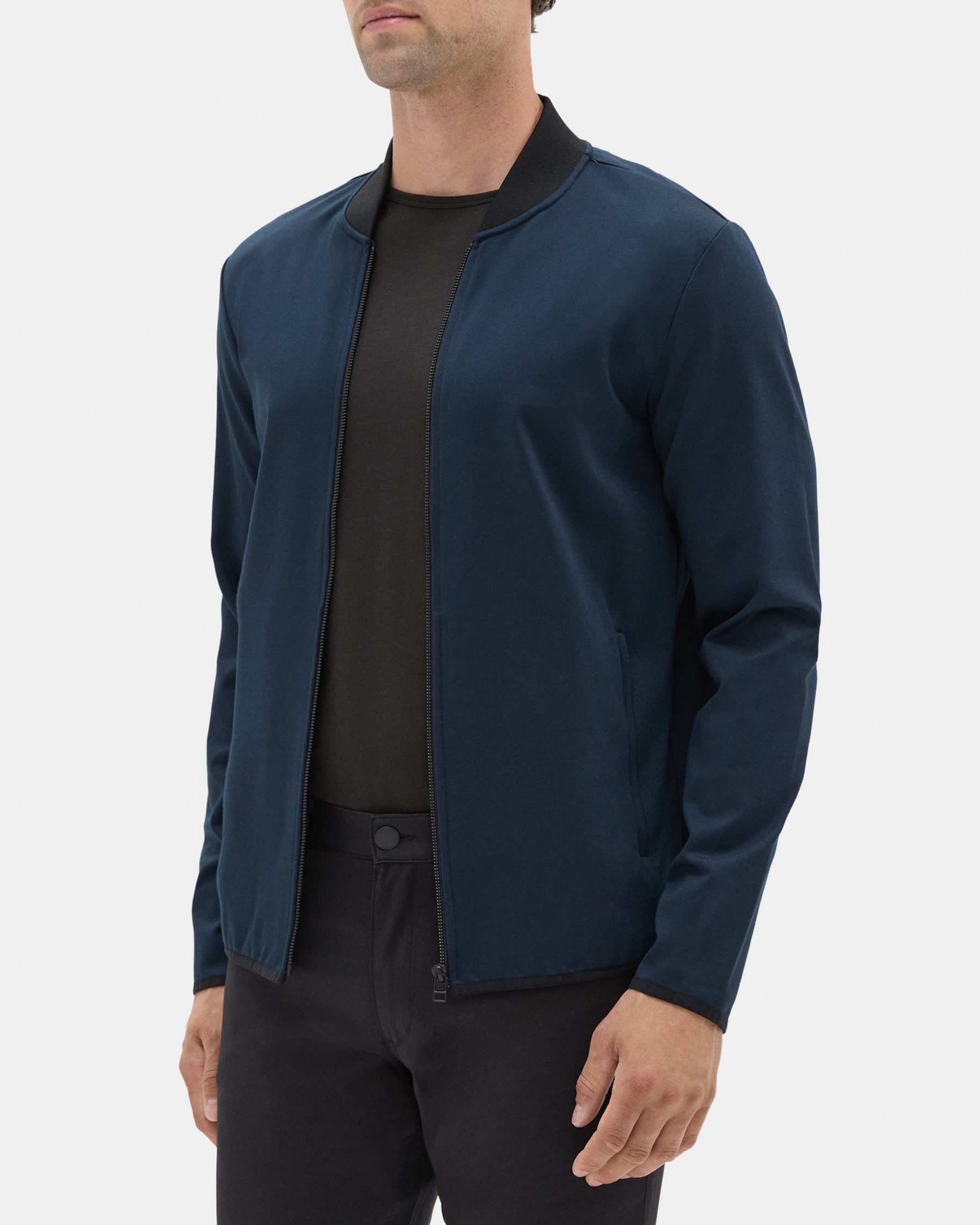 Theory Outlet Official Site | Bomber Jacket in Stretch Tech Knit