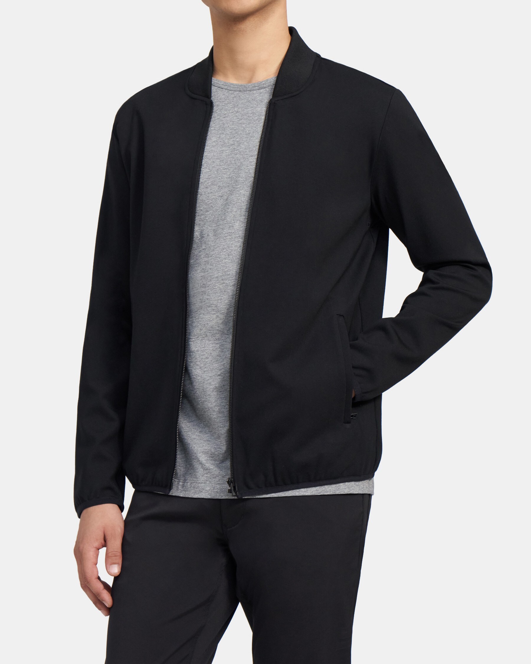 Theory Outlet Official Site | Bomber Jacket in Stretch Nylon
