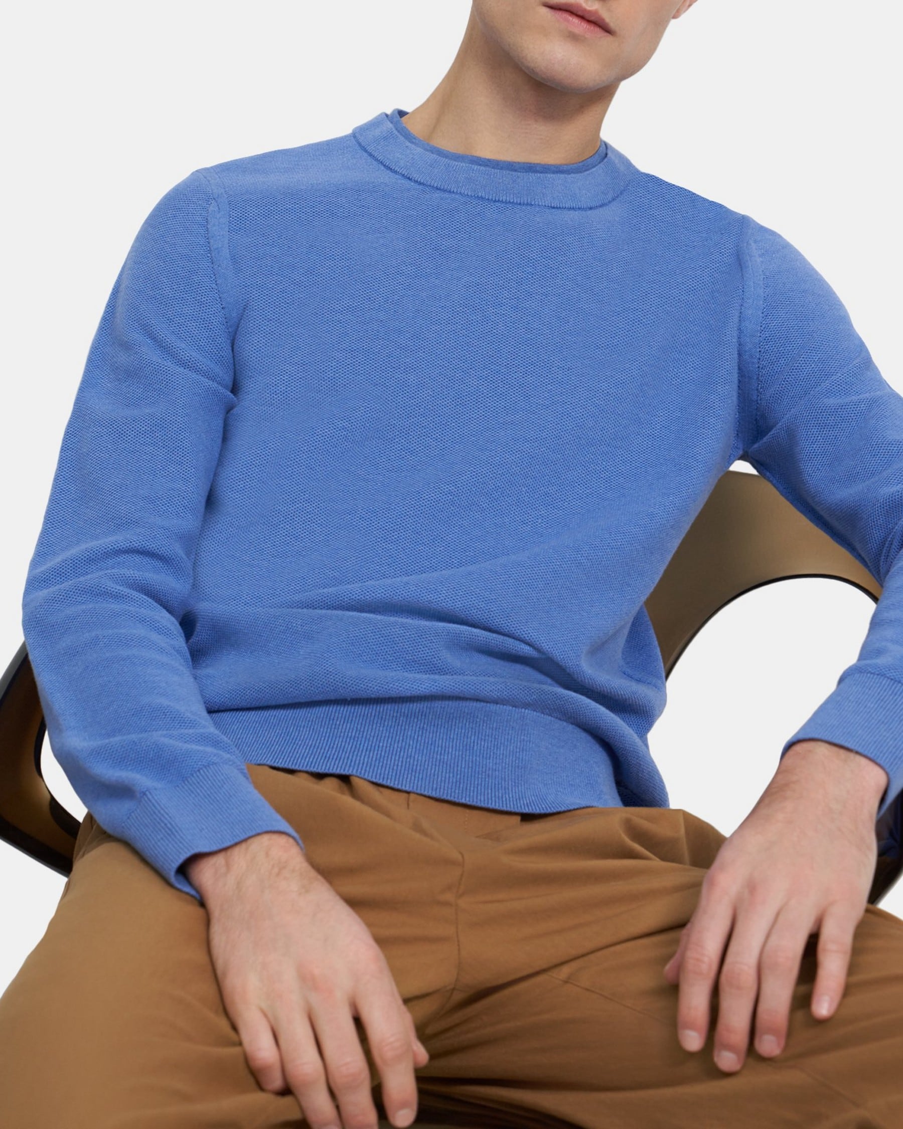 Honeycomb Knit Pullover in Organic Cotton