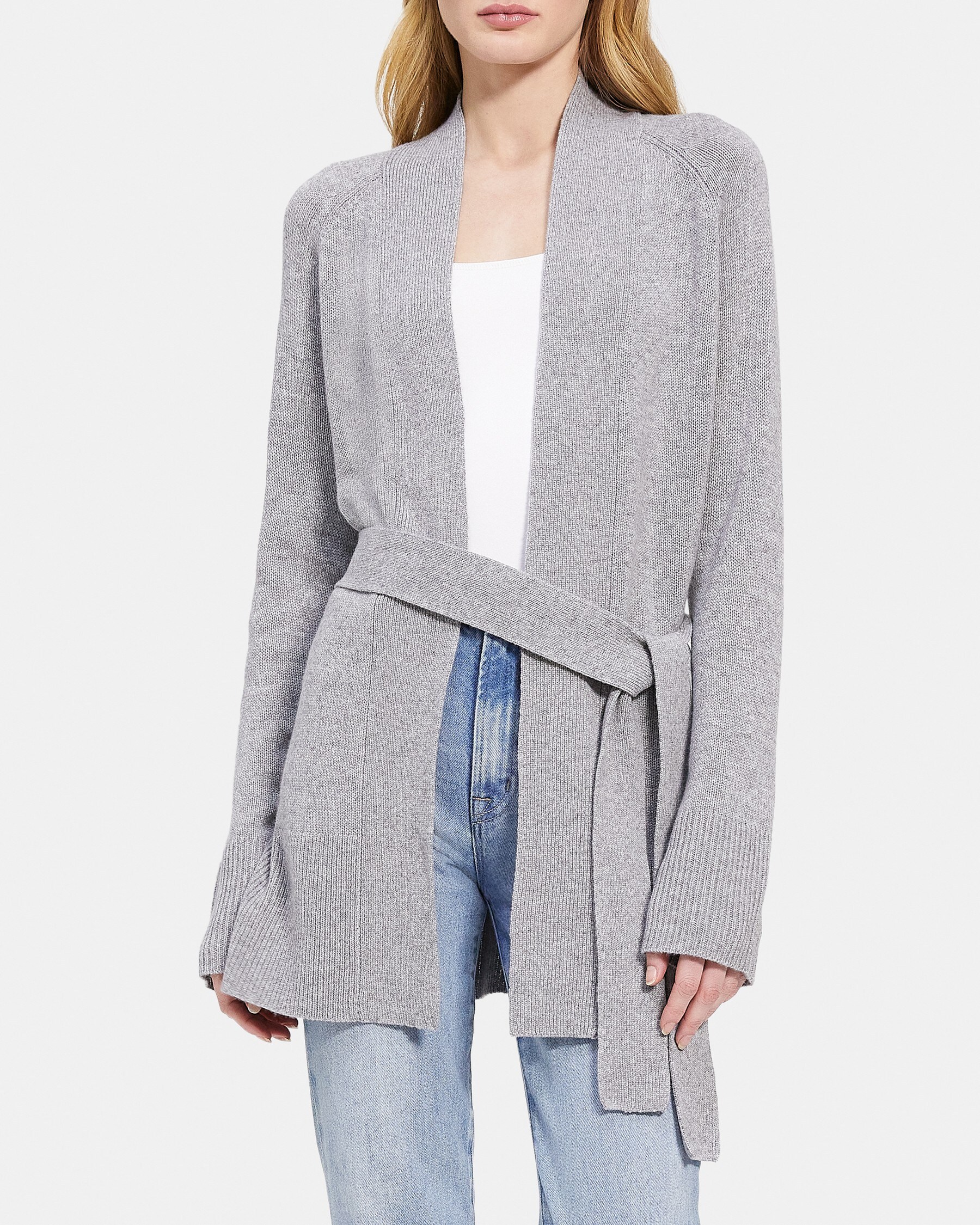 Theory Outlet Official Site | Belted Cardigan in Cashmere