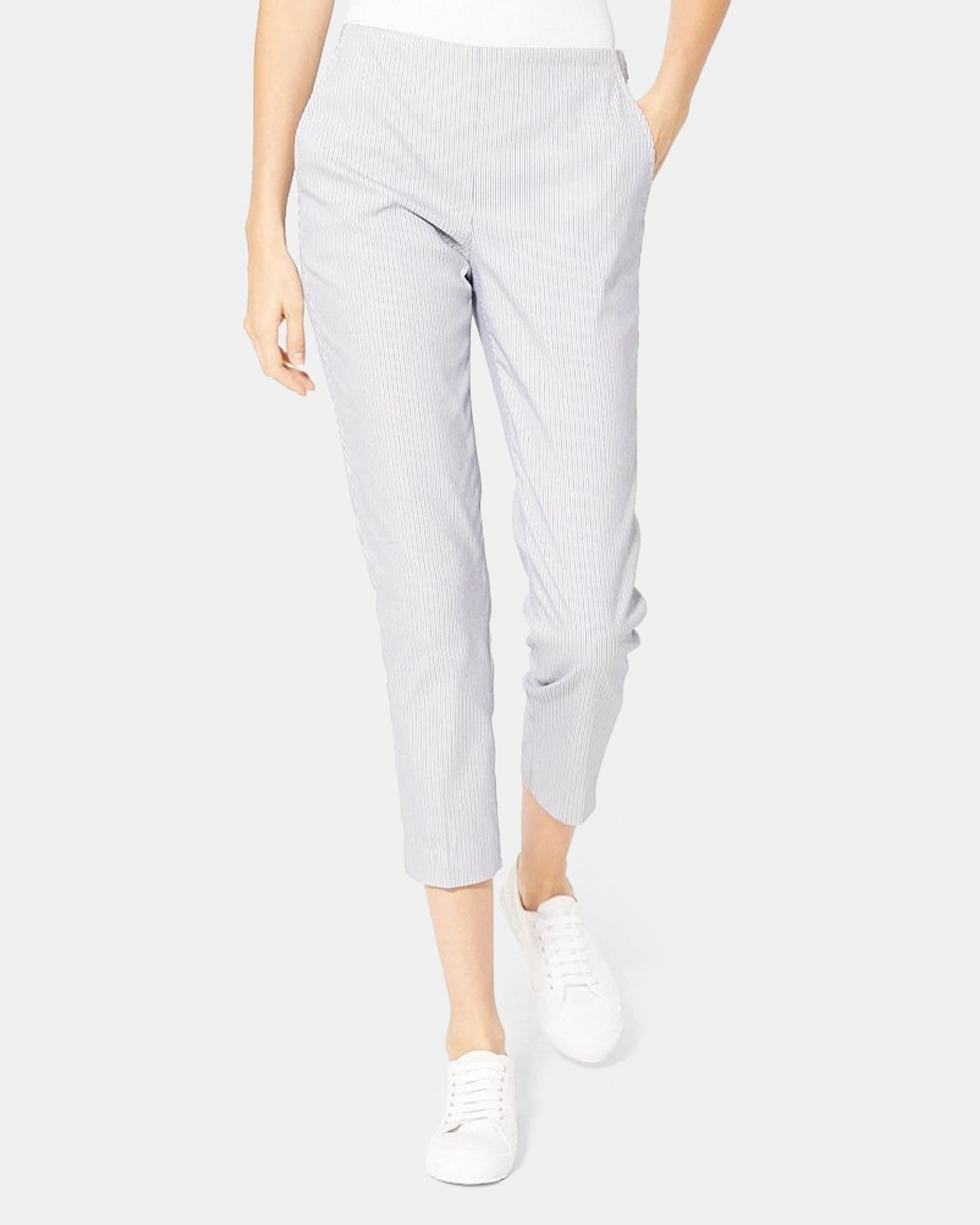Slim Cropped Pant in Stretch Cotton Blend