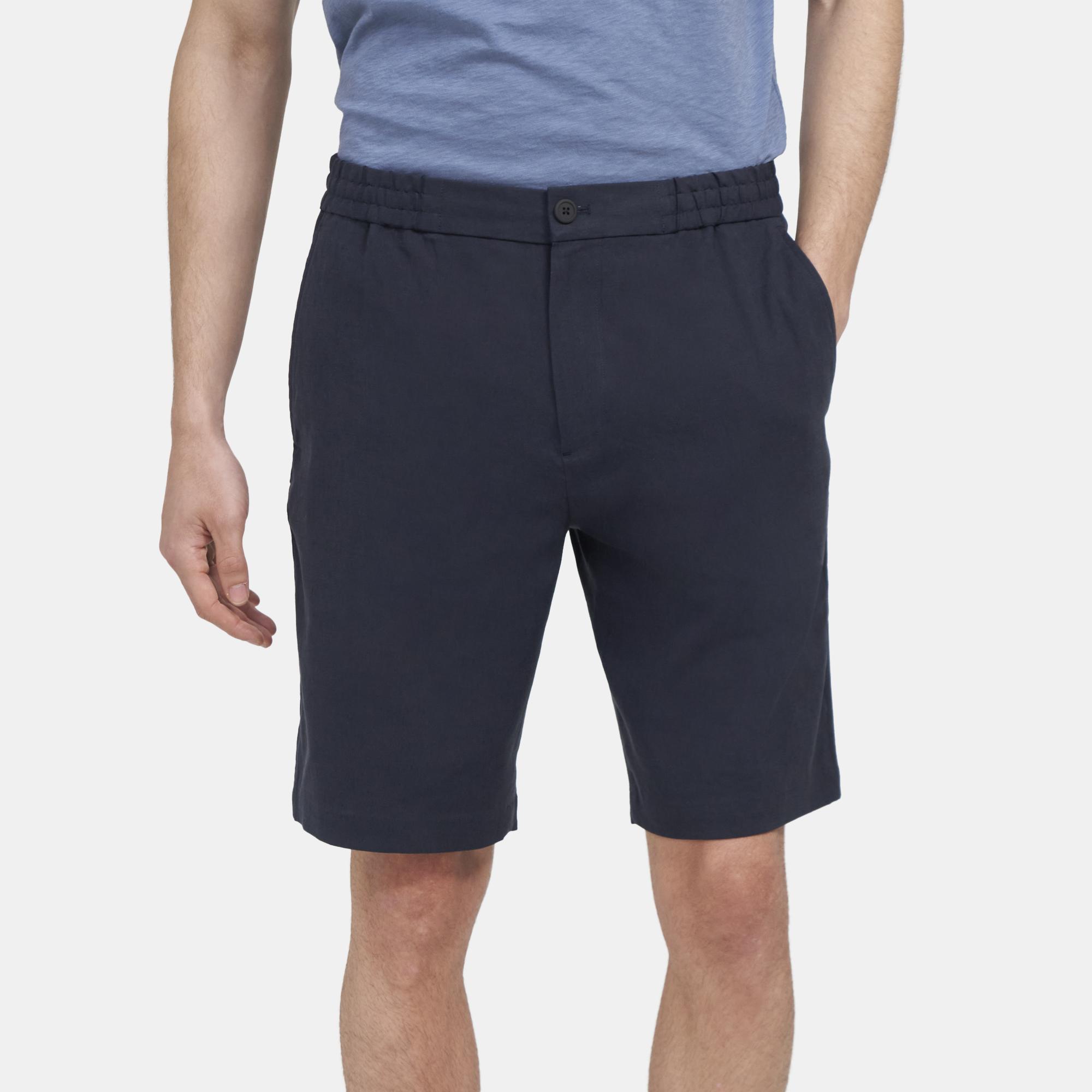Theory Pull-On Short in Stretch Linen