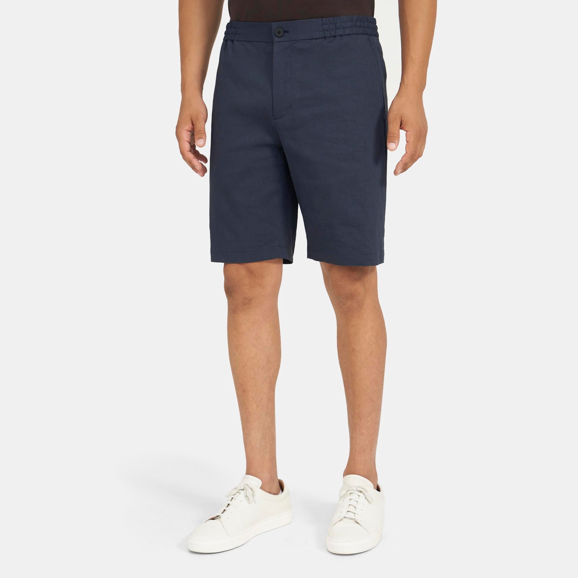 Theory Outlet Official Site | Plymouth Short in Stretch Linen