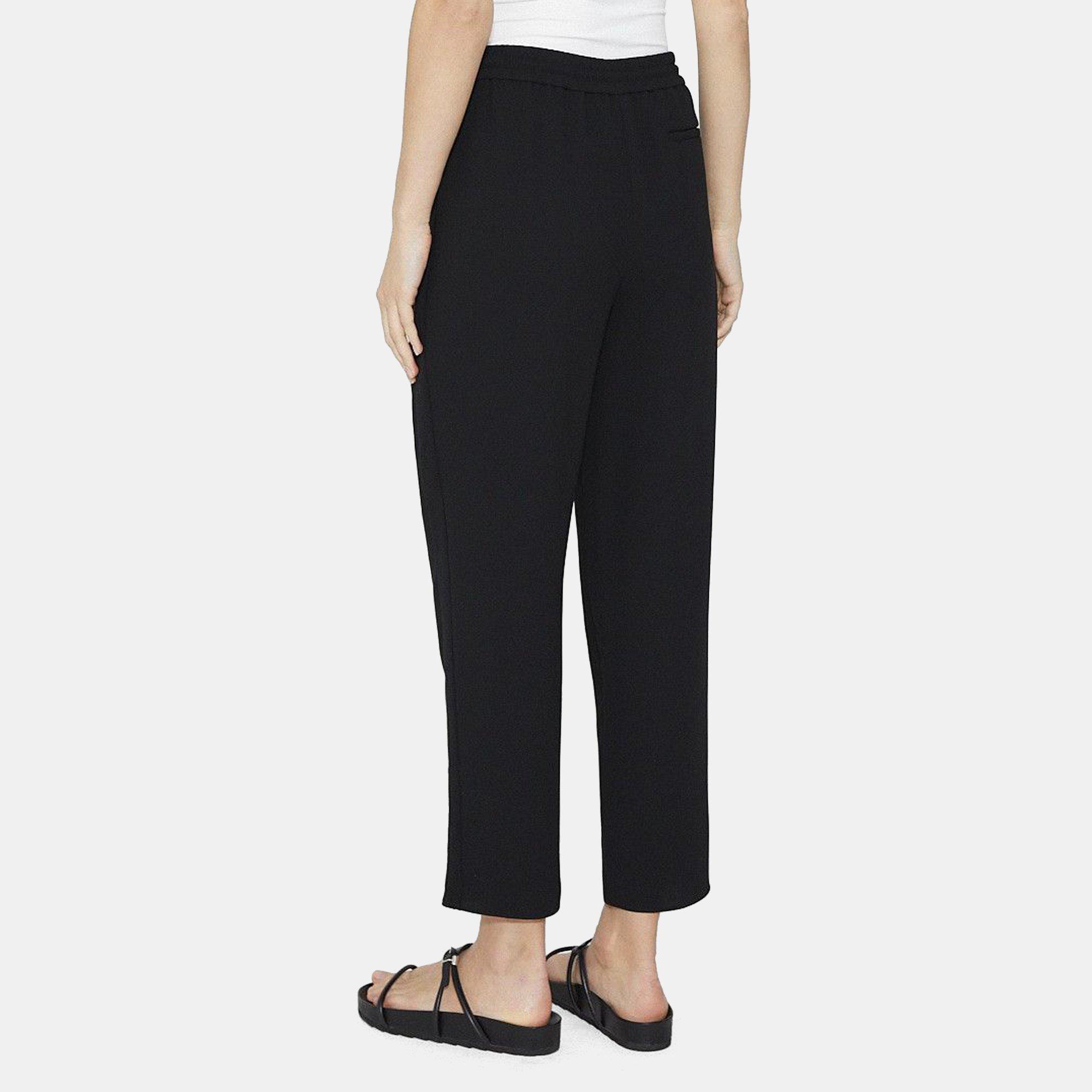 Crepe Cropped Jogger Pant Theory Outlet