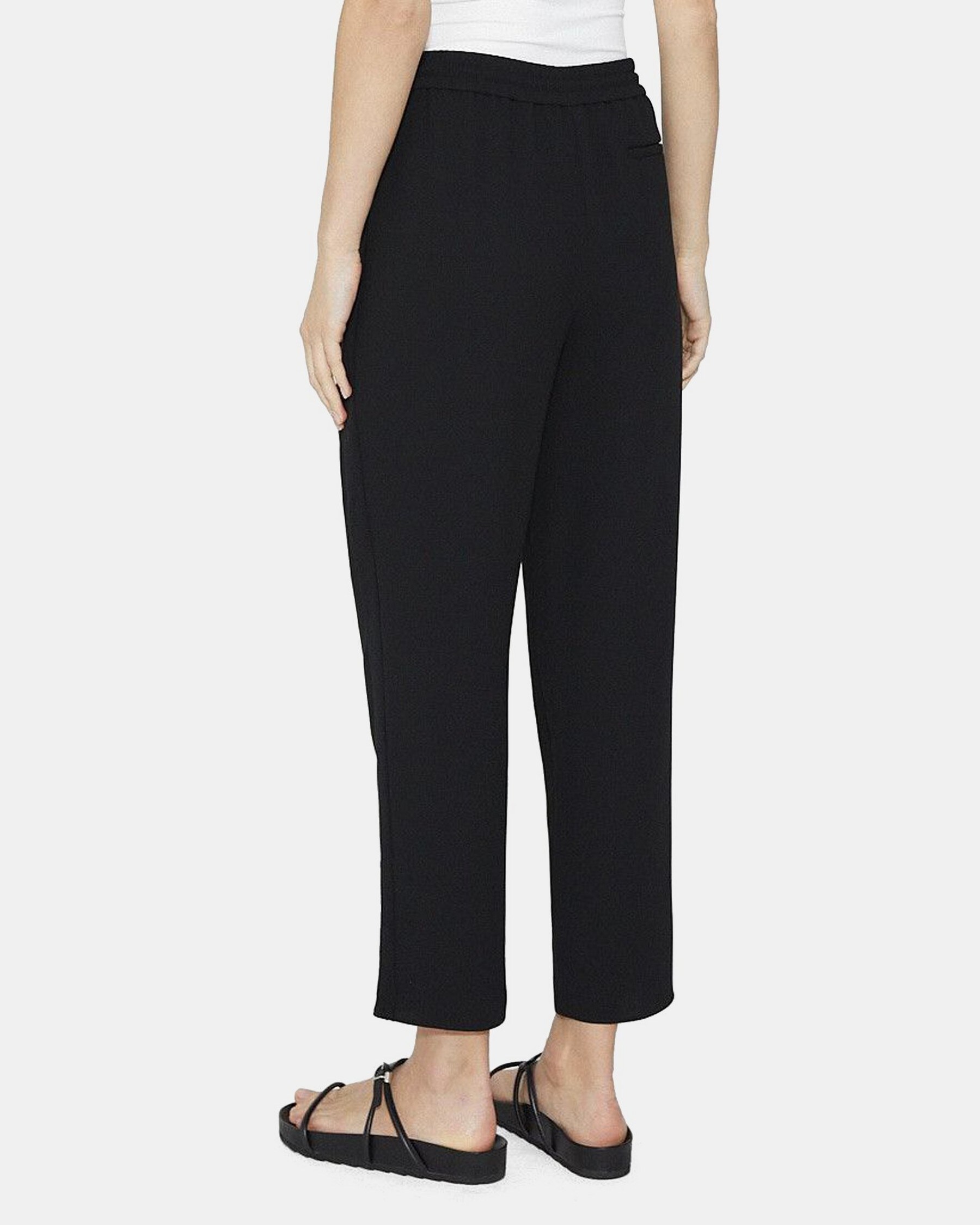 Cropped Jogger Pant in Crepe