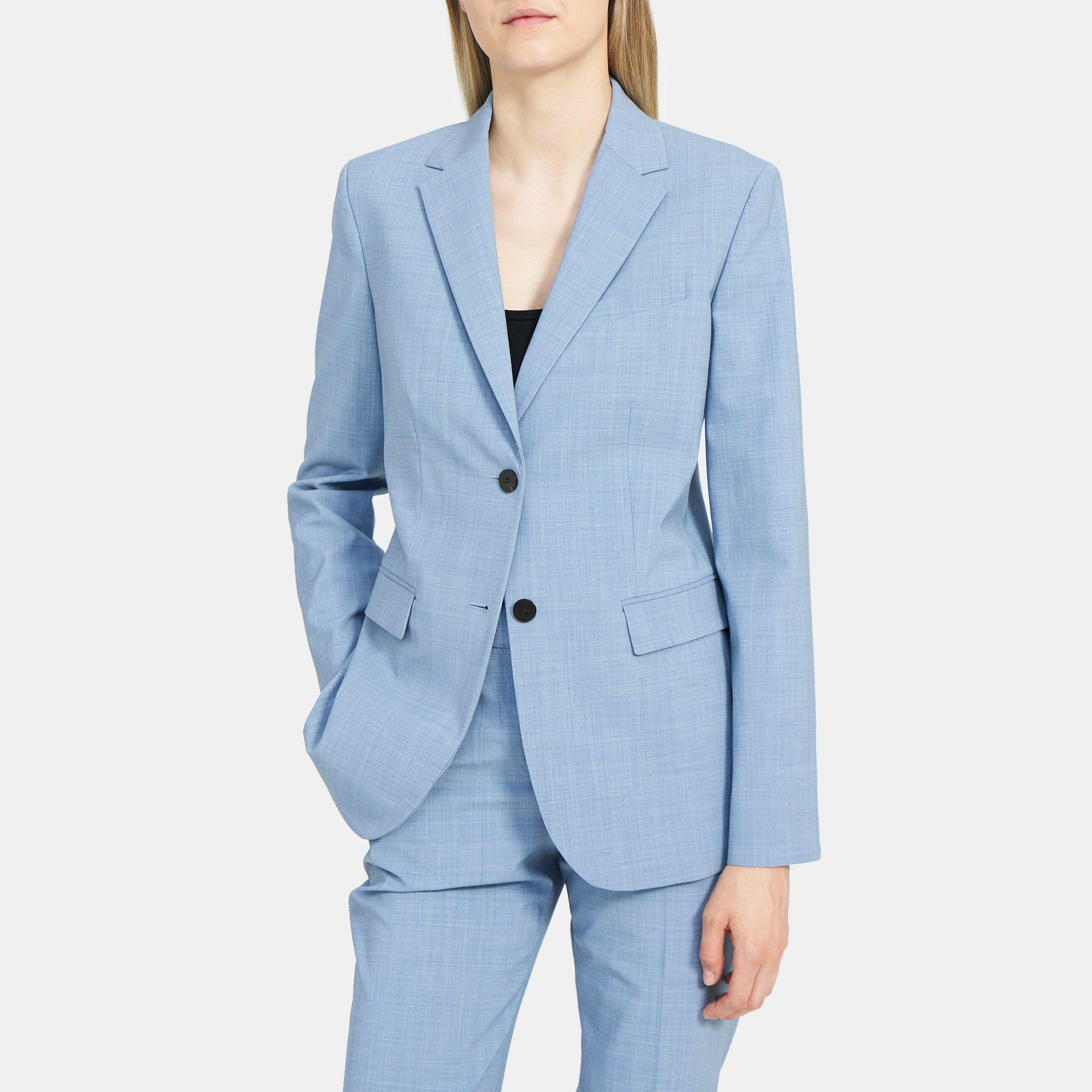 Theory Outlet Official Site  Classic Blazer in Stretch Wool Mélange