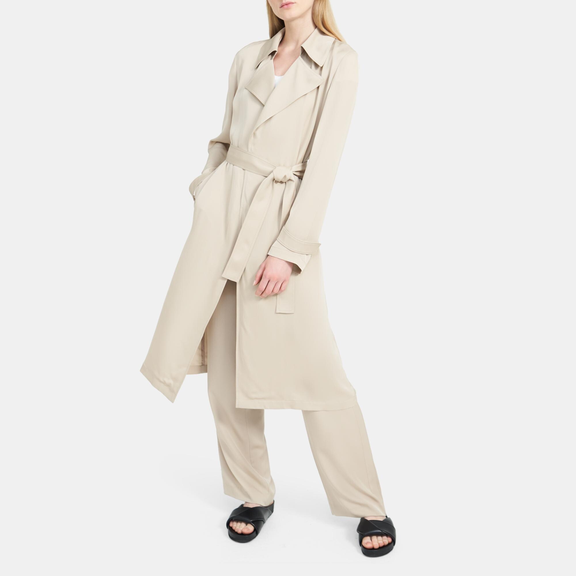 Theory 2025 silk trench