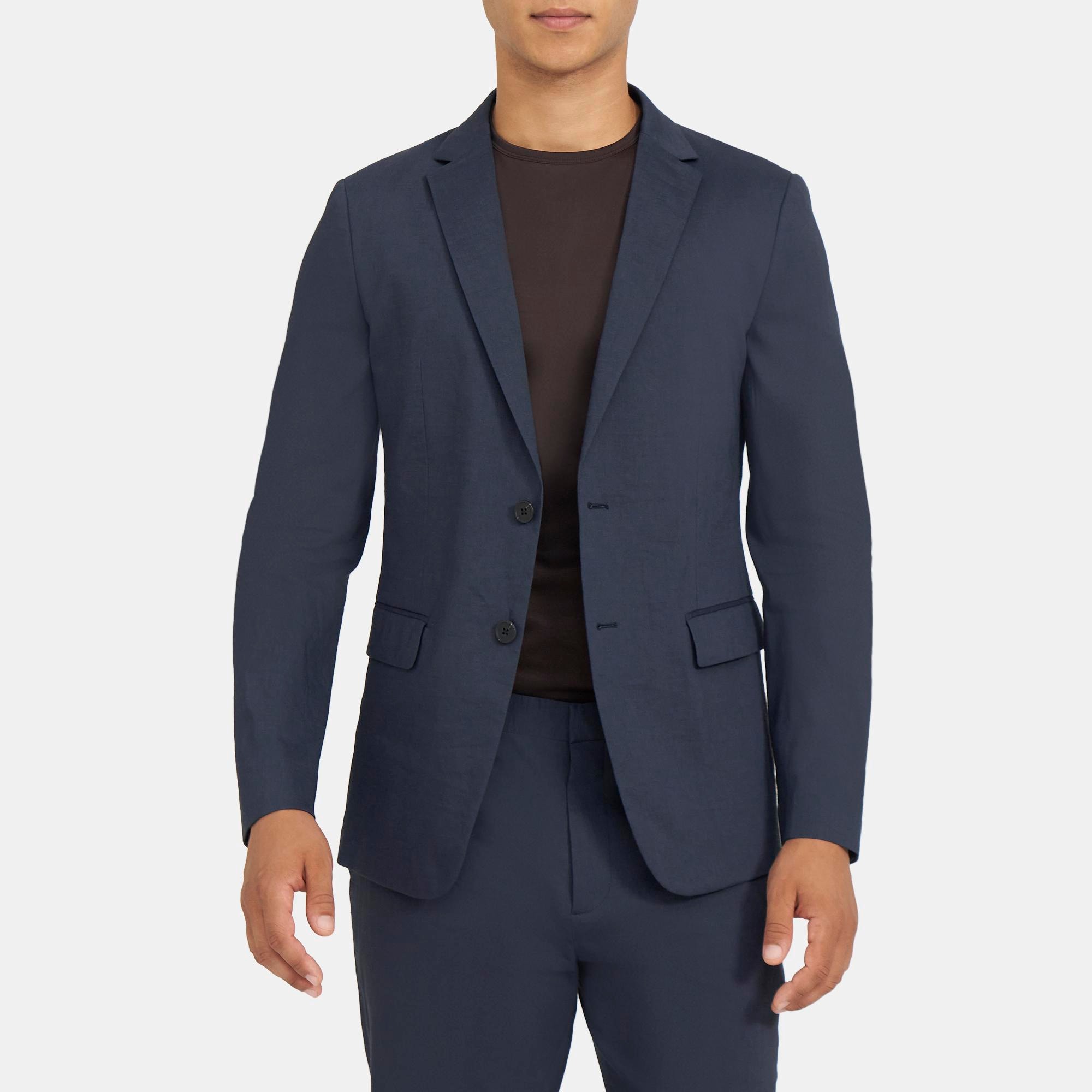 띠어리 Theory Unstructured Suit Jacket in Stretch Linen,ECLIPSE