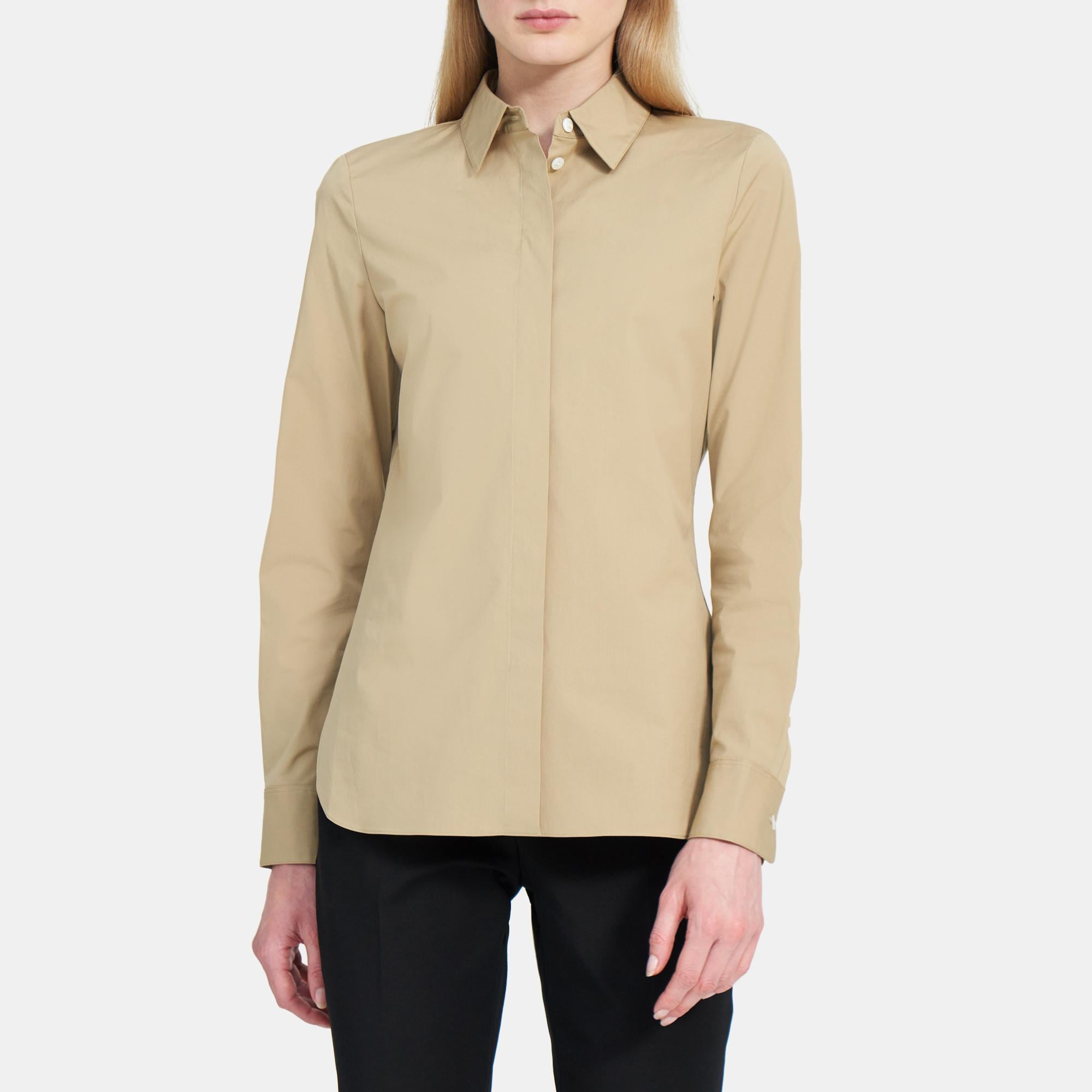 Theory Fitted Shirt in Stretch Cotton