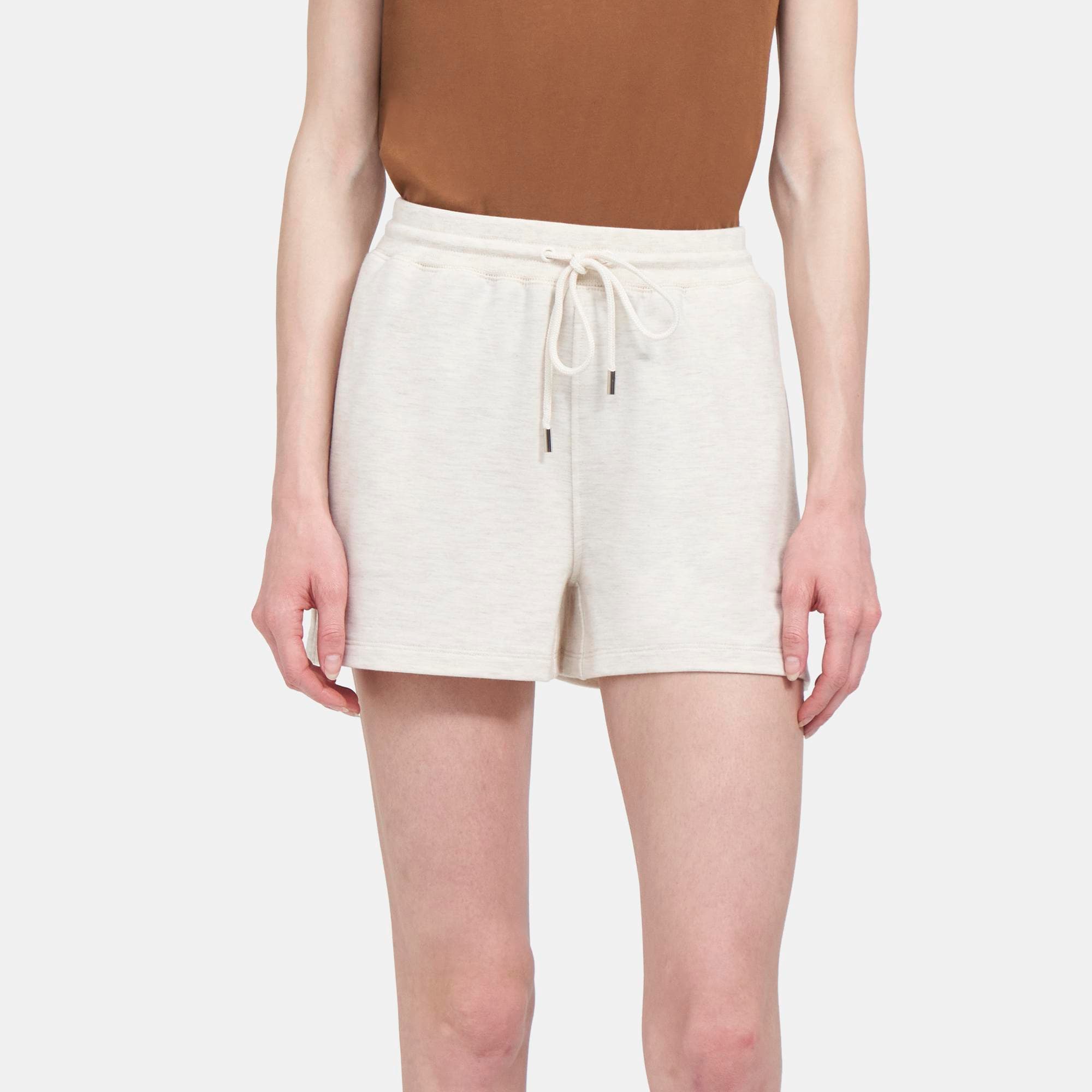 띠어리 Theory Clean Short in Modal Knit,ECRU HEATHER