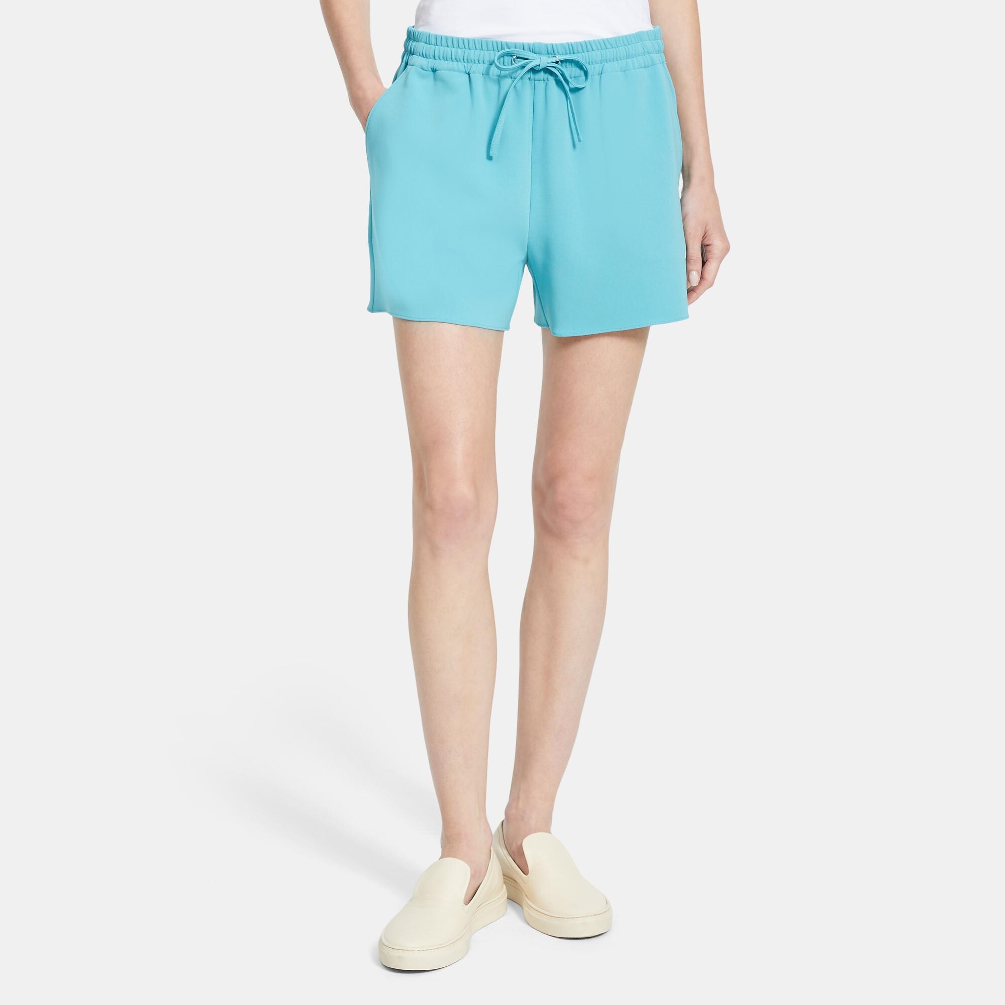 띠어리 Theory Simple Short in Crepe,TEAL