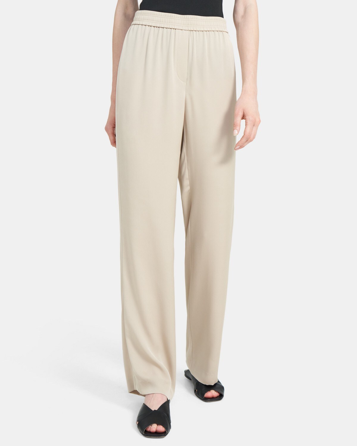 Pull-On Track Pant in Silk