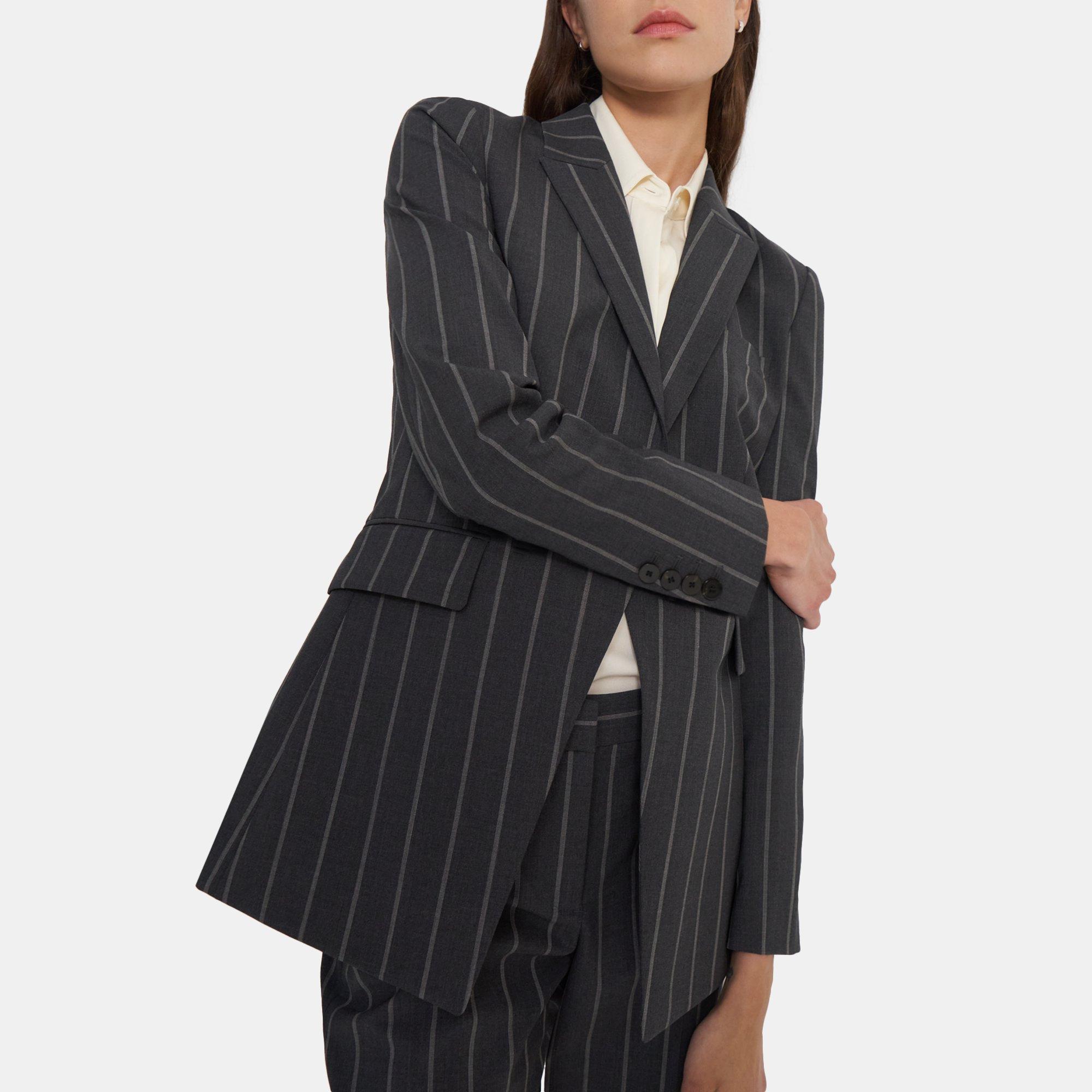 Double-Breasted Pinstripe Blazer - Women - Ready-to-Wear