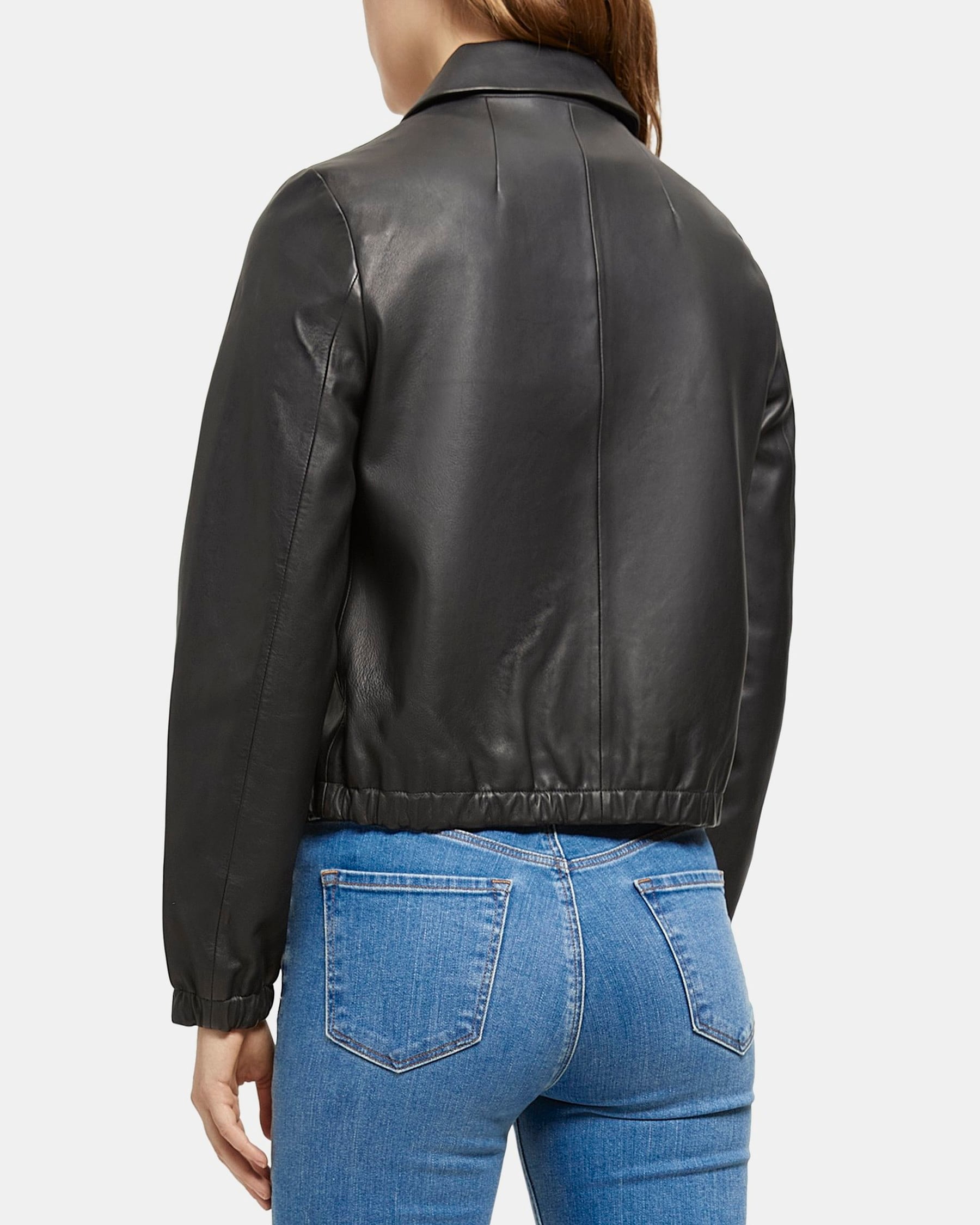 Leather Bomber Jacket | Theory Outlet