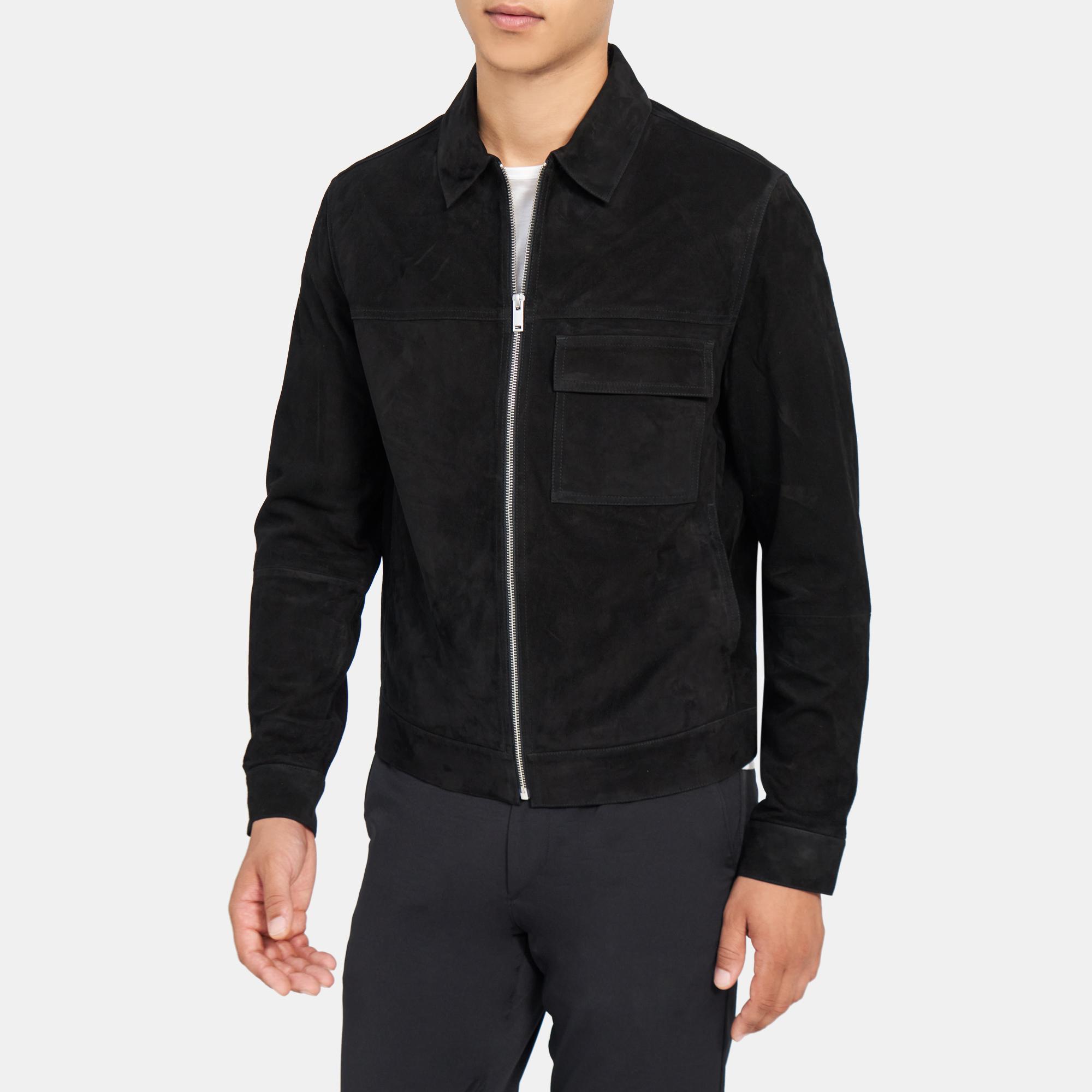 Theory Outlet Official Site | Zip Jacket in Suede