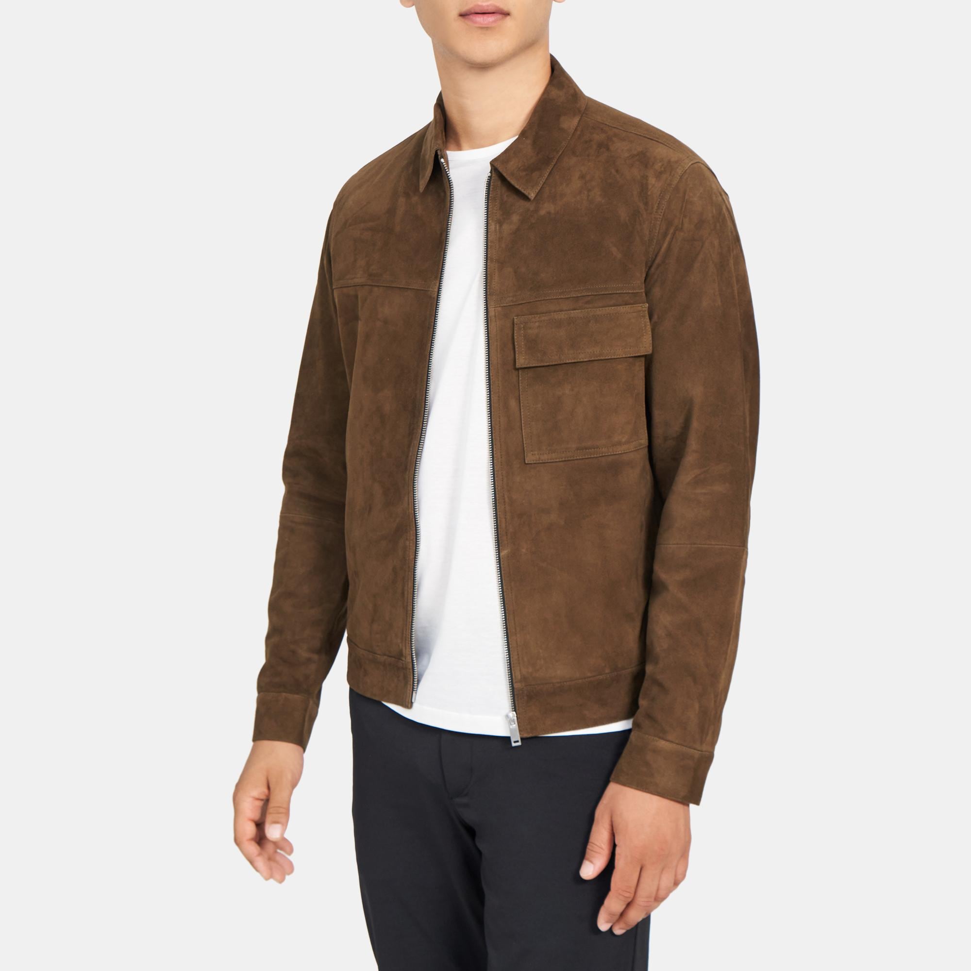 Theory noland hot sale suede jacket