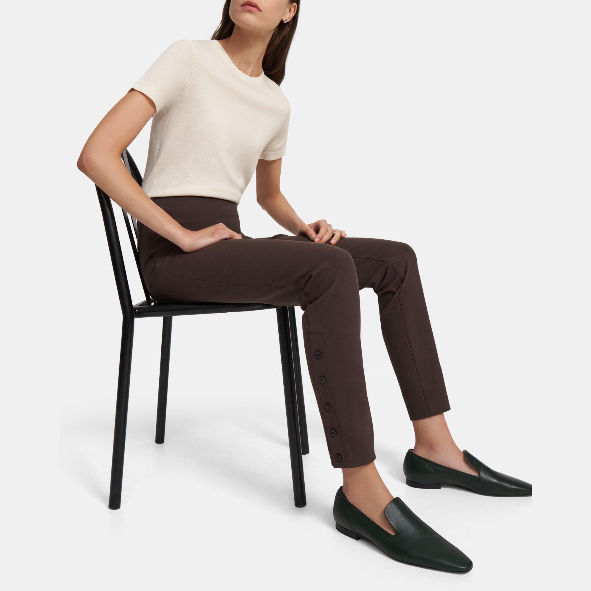 Theory Button Legging in Eco Stretch Cotton