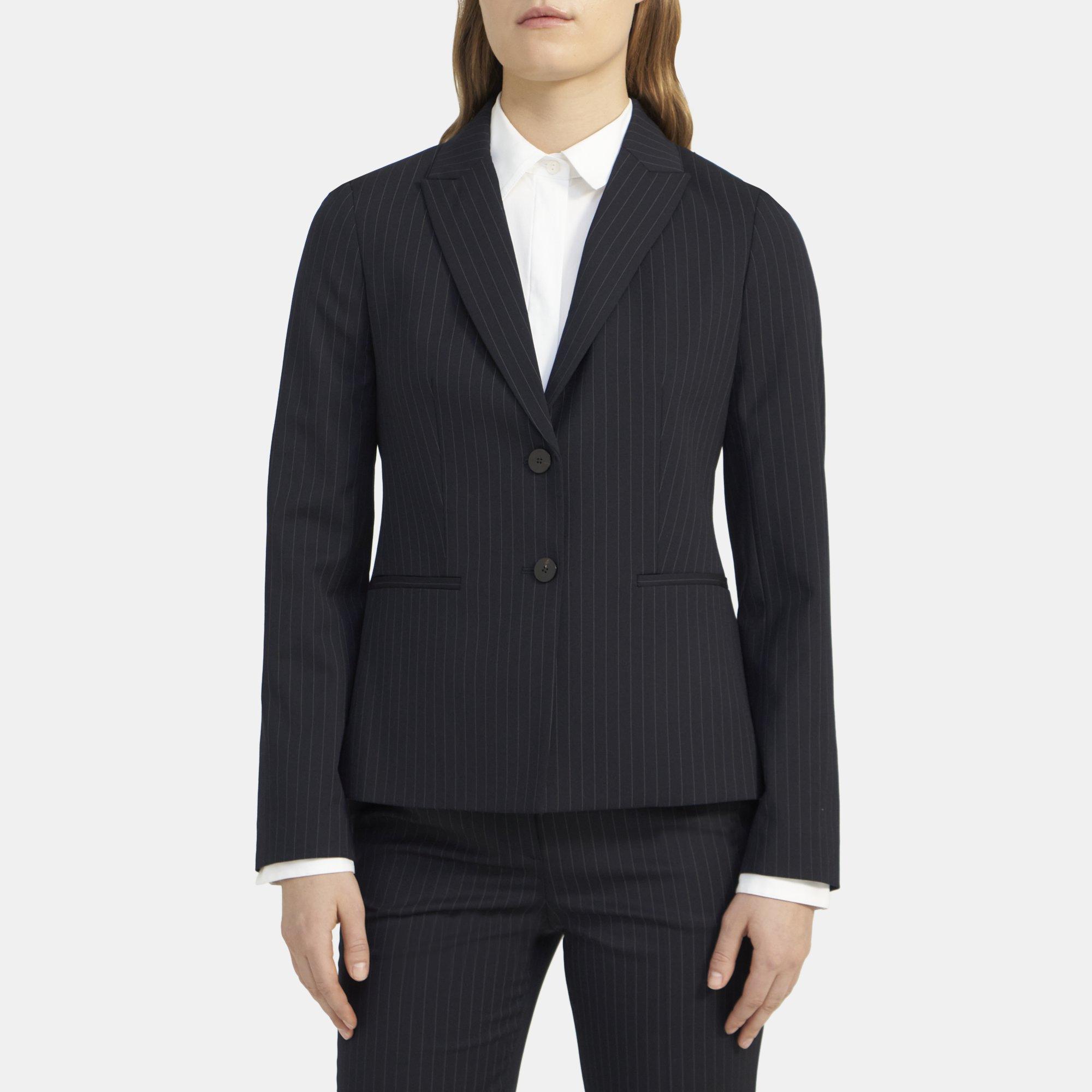 Theory Peak Lapel Blazer in Sevona Stretch Wool