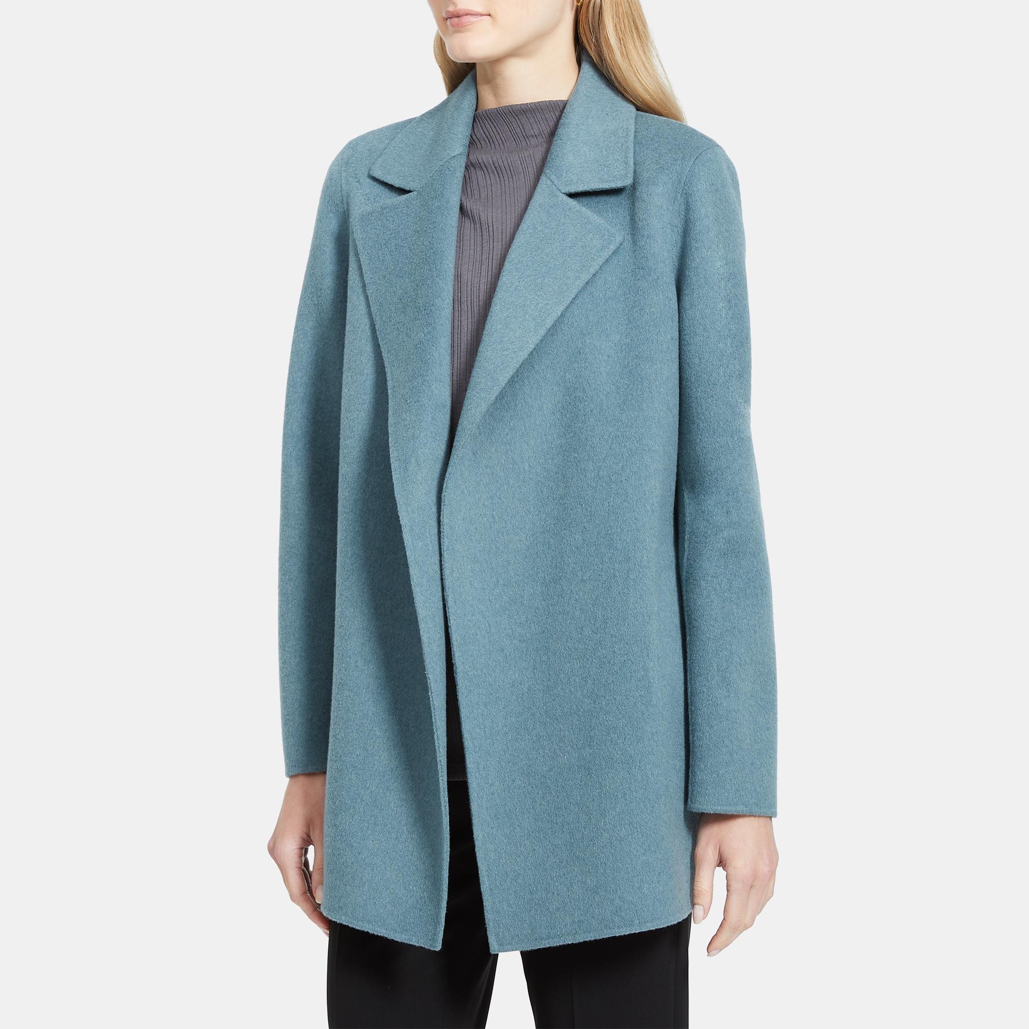 Theory Outlet Official Site | Open Front Coat in Double-Face Wool-Cashmere